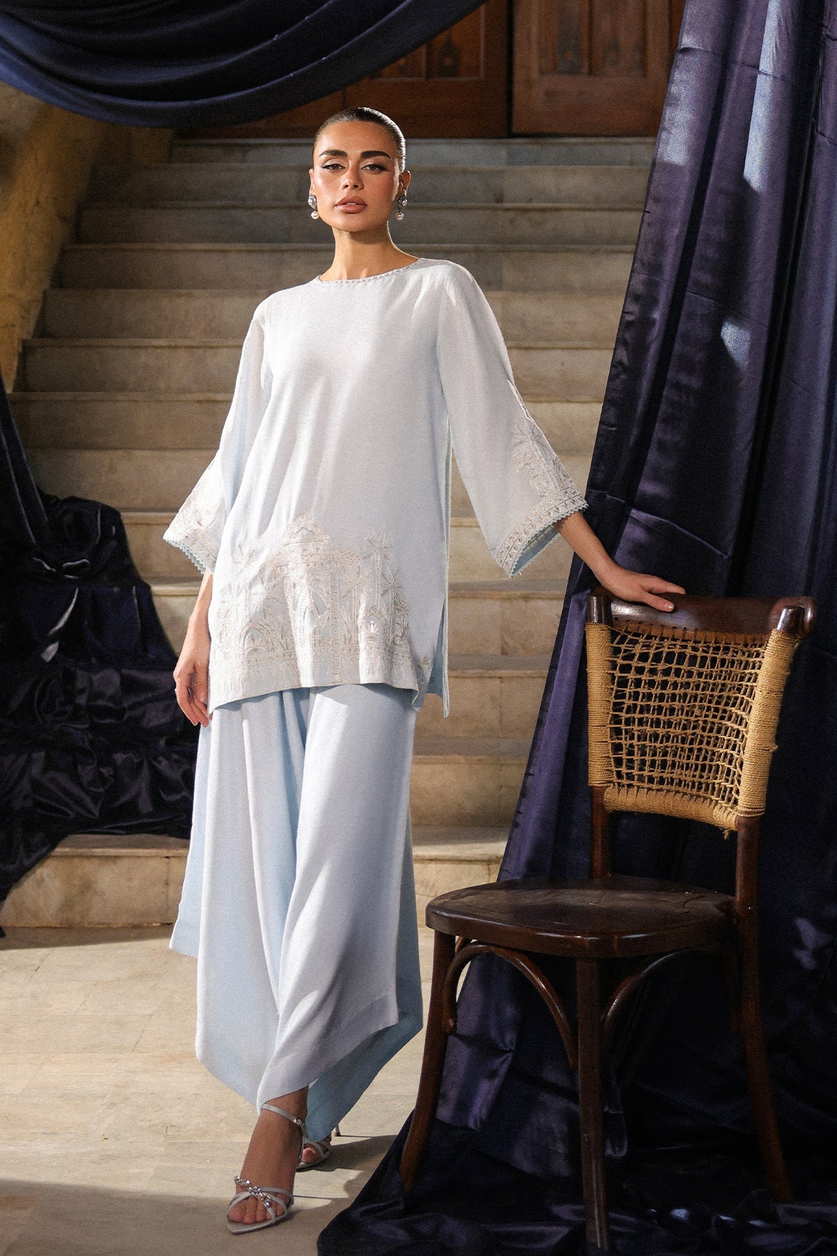 Sahar | Luxury Pret 25 | Misty Blue-6