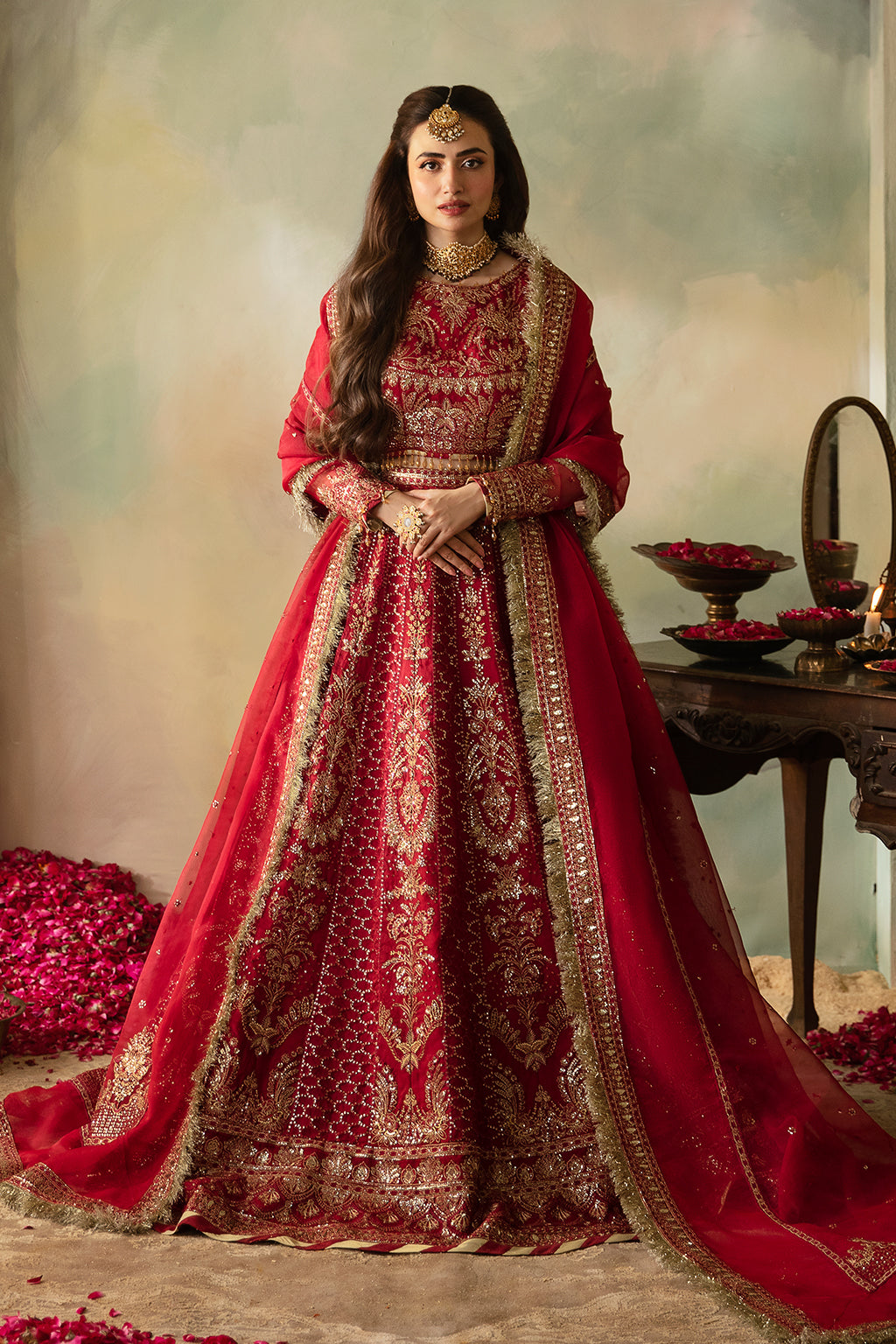 Saad Shaikh | Elana Wedding Formals |  Cerise -  Saad Shaikh Ladies Clothes - Original Designer Dress - House of Maryam