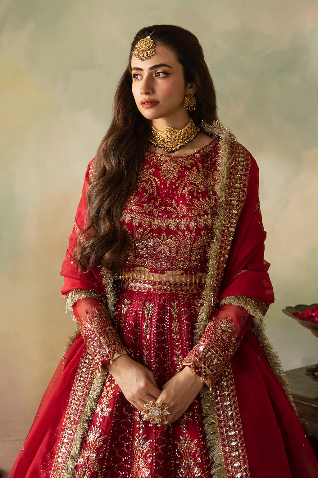 Saad Shaikh | Elana Wedding Formals |  Cerise -  Saad Shaikh Ladies Clothes - Original Designer Dress - House of Maryam