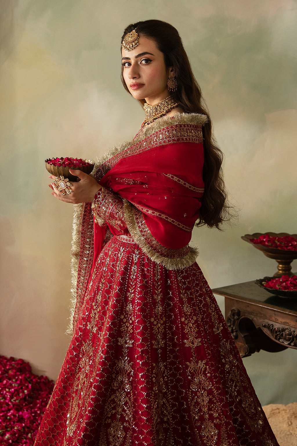Saad Shaikh | Elana Wedding Formals |  Cerise -  Saad Shaikh Ladies Clothes - Original Designer Dress - House of Maryam