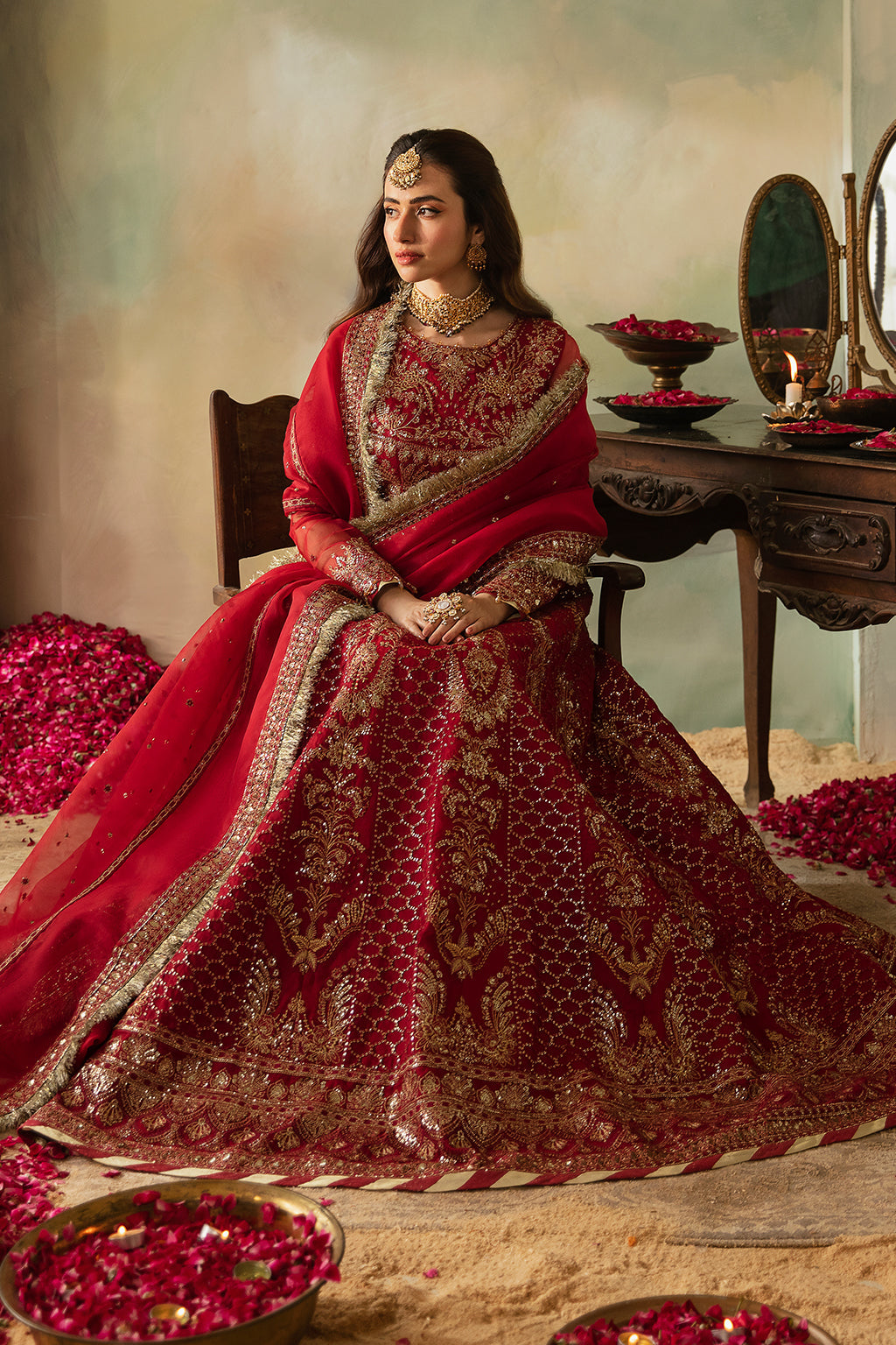 Saad Shaikh | Elana Wedding Formals |  Cerise -  Saad Shaikh Ladies Clothes - Original Designer Dress - House of Maryam