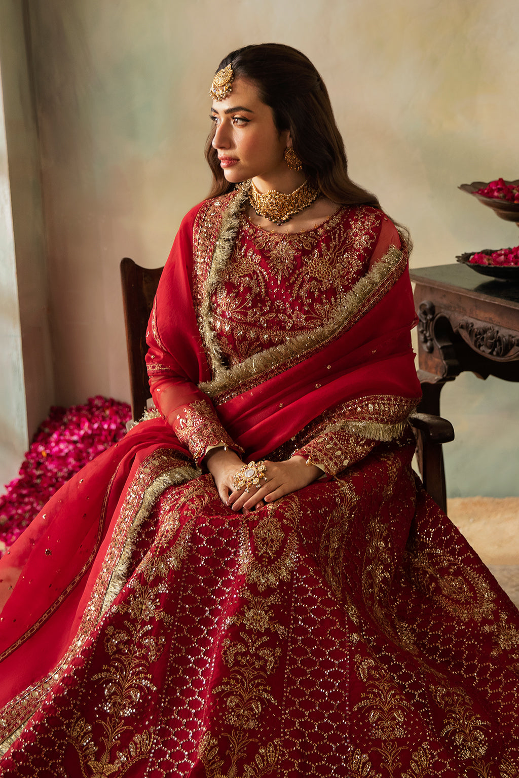 Saad Shaikh | Elana Wedding Formals |  Cerise -  Saad Shaikh Ladies Clothes - Original Designer Dress - House of Maryam