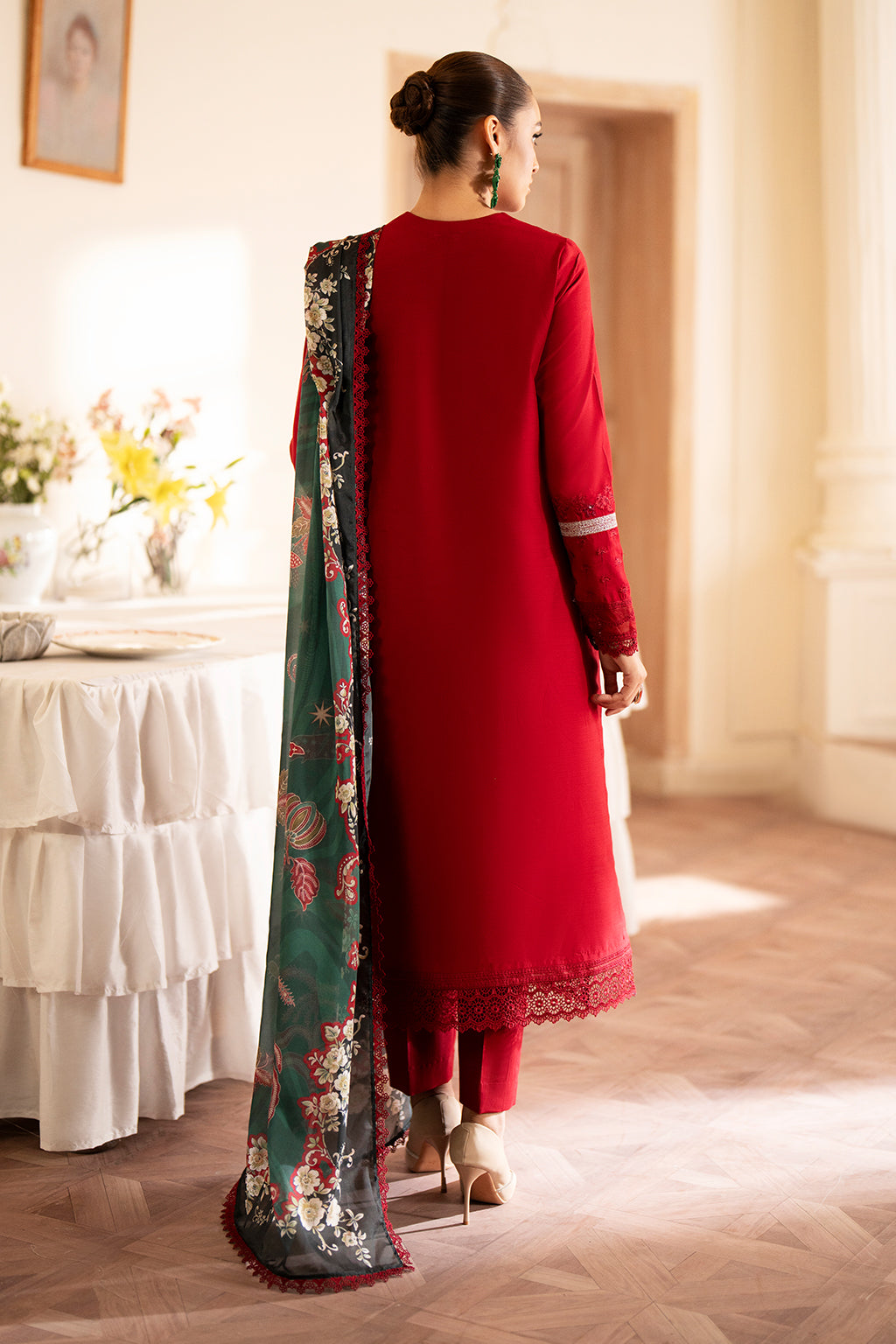 Saad Shaikh | Lumiere Winter |  D-07 Coral -  Saad Shaikh Ladies Clothes -  House of Maryam