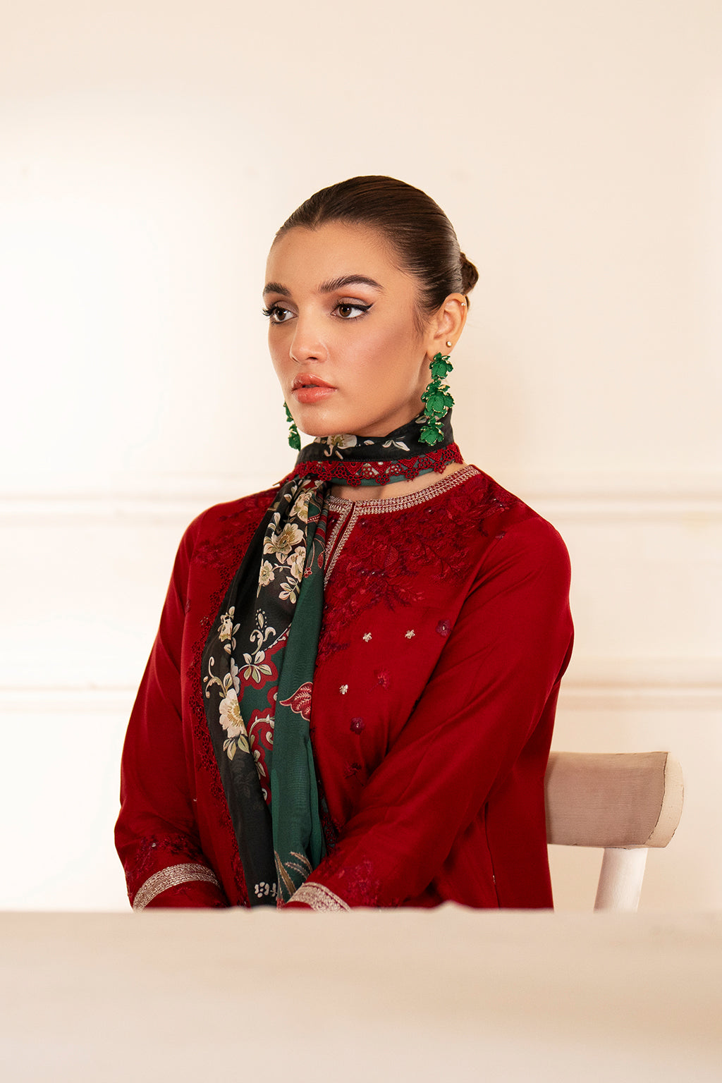 Saad Shaikh | Lumiere Winter | D-07 Coral by Designer Saad Shaikh - House of Maryam - Pakistani Designer Ethnic Wear in {{ shop.shopifyCountryName }}