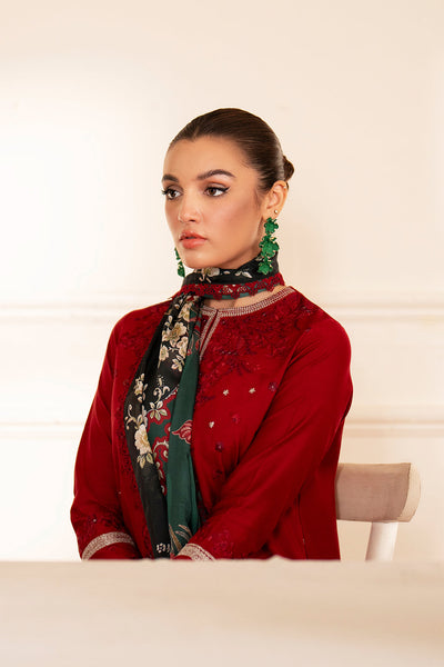 Saad Shaikh | Lumiere Winter |  D-07 Coral -  Saad Shaikh Ladies Clothes - Original Designer Dress - House of Maryam