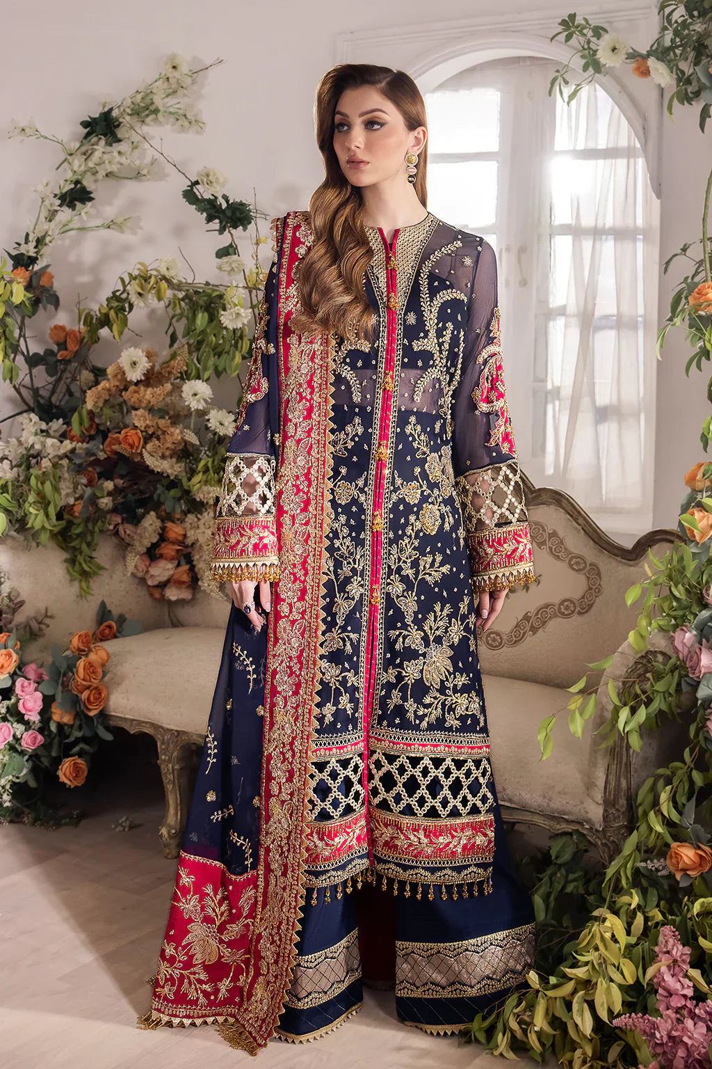 Saad Shaikh | Panache Luxury Chiffon 24 | Zofiya by Designer Saad Shaikh - House of Maryam - Pakistani Designer Ethnic Wear in {{ shop.shopifyCountryName }}