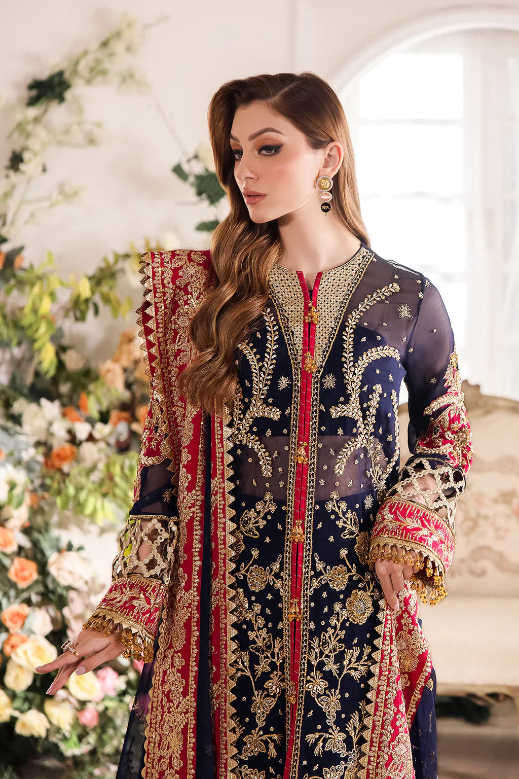 Saad Shaikh | Panache Luxury Chiffon 24 | Zofiya by Designer Saad Shaikh - House of Maryam - Pakistani Designer Ethnic Wear in {{ shop.shopifyCountryName }}