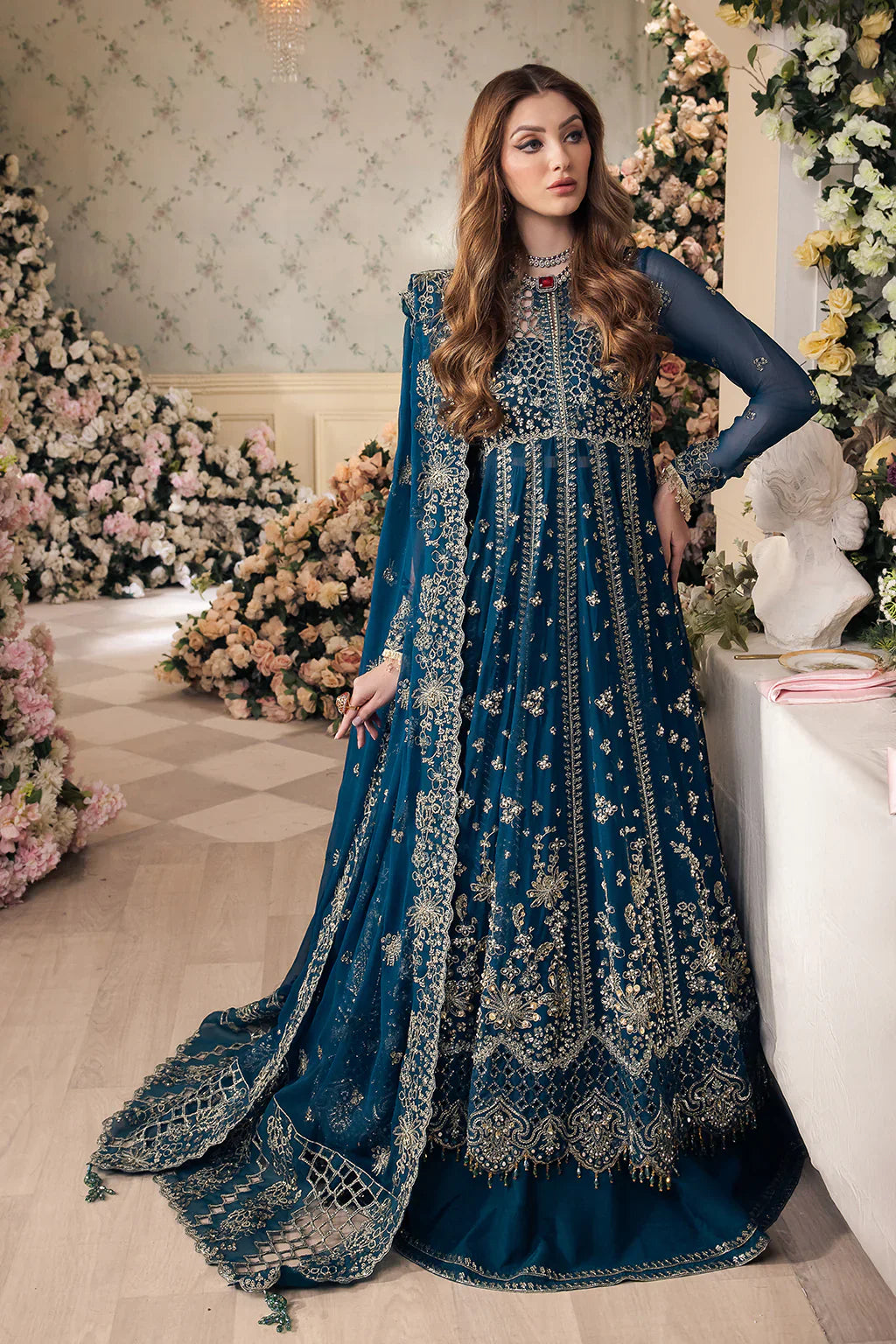 Saad Shaikh | Panache Luxury Chiffon 24 | Yumna by Designer Saad Shaikh - House of Maryam - Pakistani Designer Ethnic Wear in {{ shop.shopifyCountryName }}