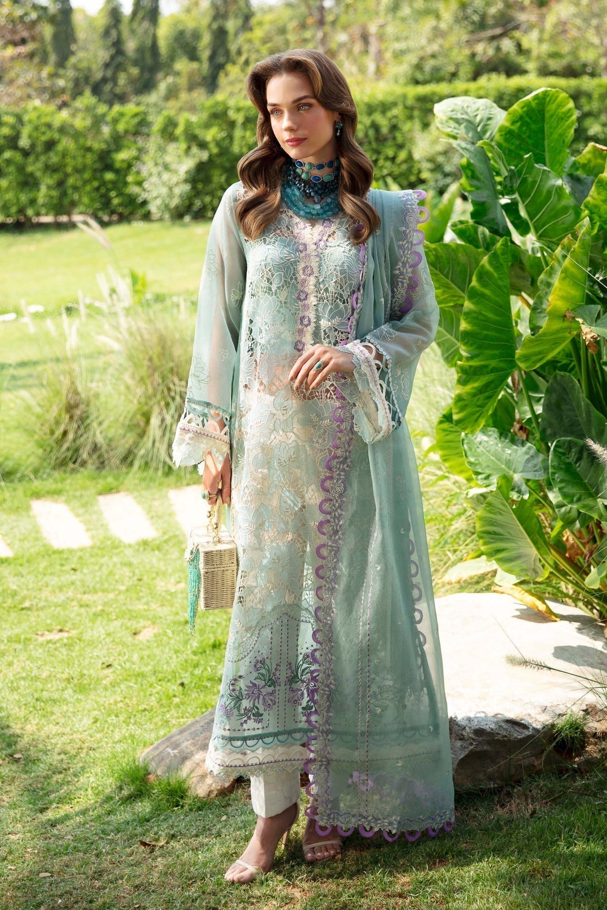 Sable Vogue | Luxury Lawn 24 | Afroz -  Sable Vogue Luxury - Original Designer Dress - House of Maryam