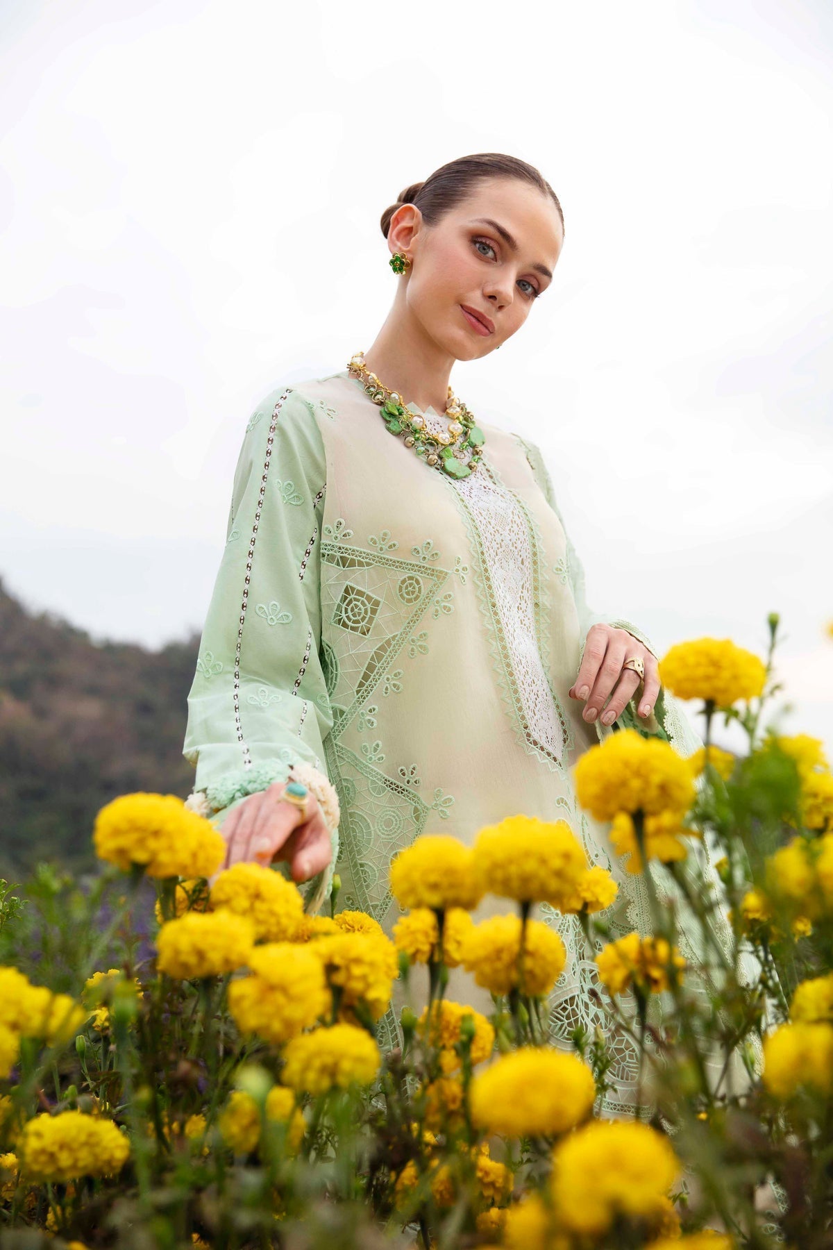 Sable Vogue | Luxury Lawn 24 | Nisa -  Sable Vogue Luxury - Original Designer Dress - House of Maryam