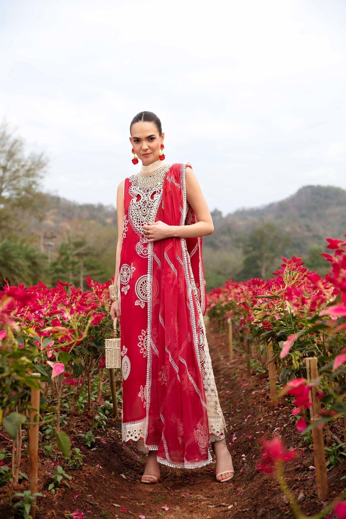 Sable Vogue | Luxury Lawn 24 | Carnelian -  Sable Vogue Luxury - Original Designer Dress - House of Maryam