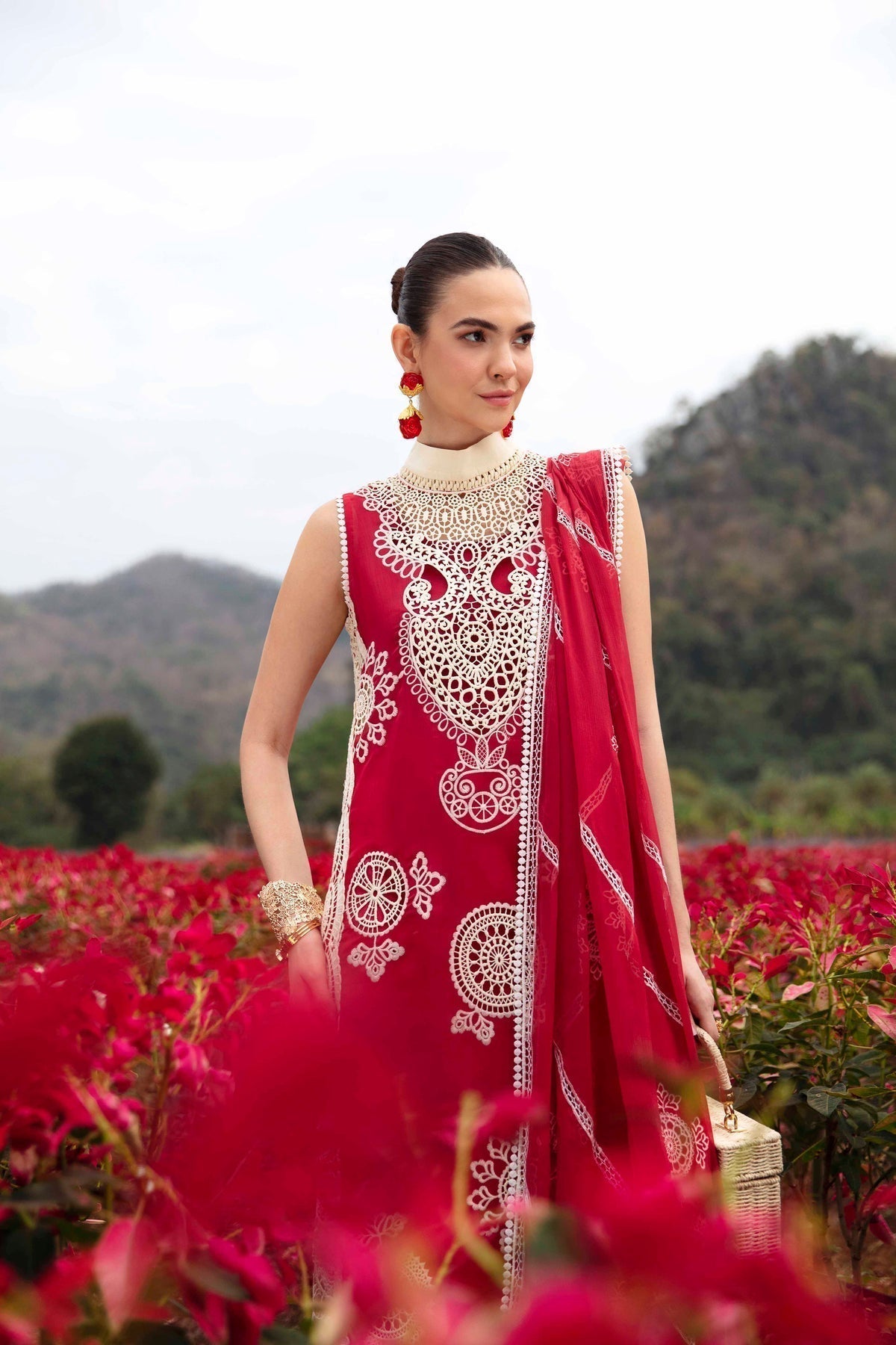 Sable Vogue | Luxury Lawn 24 | Carnelian -  Sable Vogue Luxury - Original Designer Dress - House of Maryam