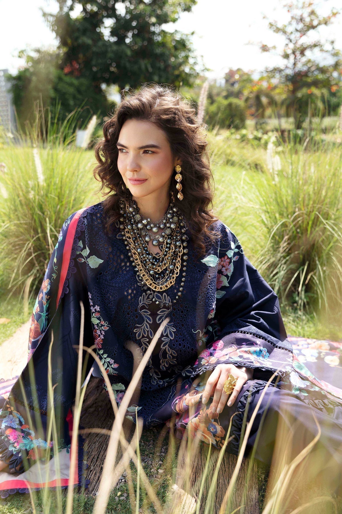 Sable Vogue | Luxury Lawn 24 | Blossom -  Sable Vogue Luxury - Original Designer Dress - House of Maryam