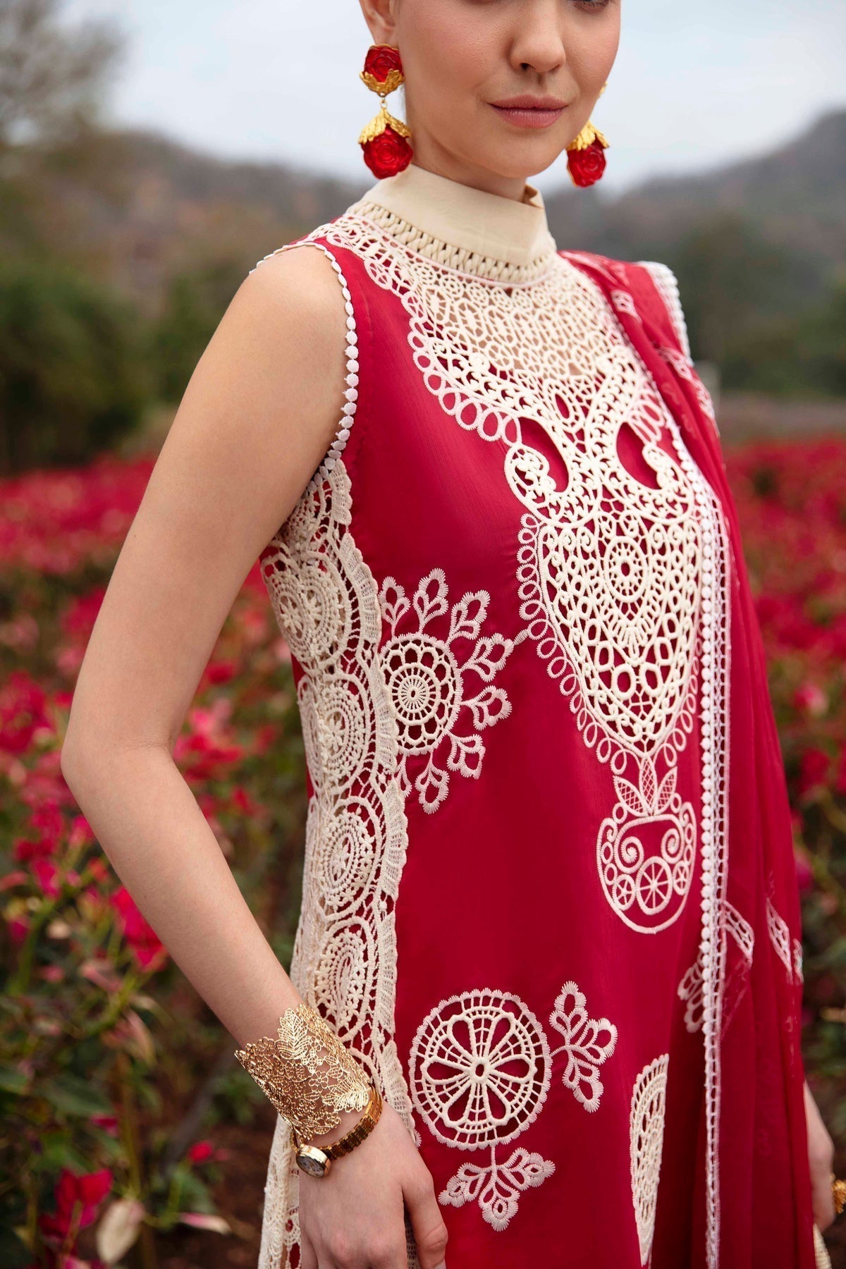 Sable Vogue | Luxury Lawn 24 | Carnelian -  Sable Vogue Luxury - Original Designer Dress - House of Maryam