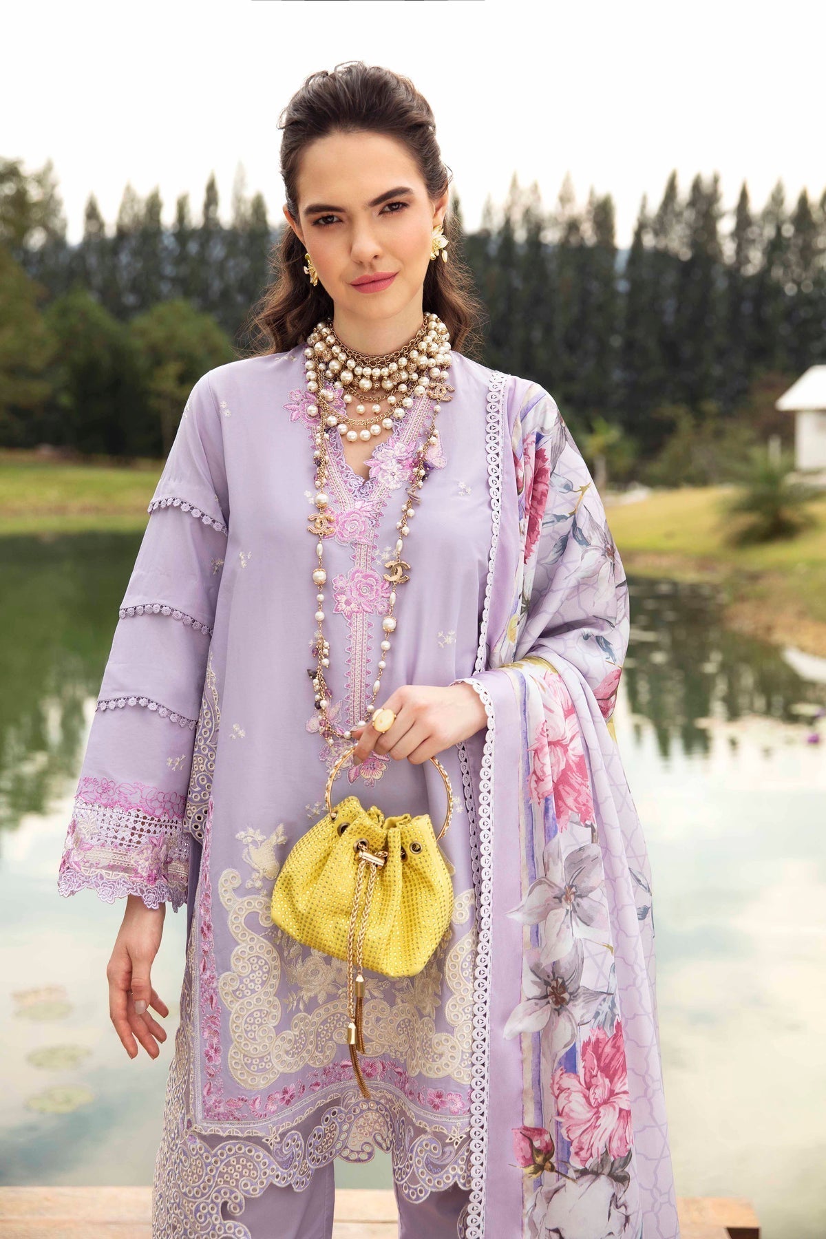 Sable Vogue | Luxury Lawn 24 | Aster -  Sable Vogue Luxury - Original Designer Dress - House of Maryam