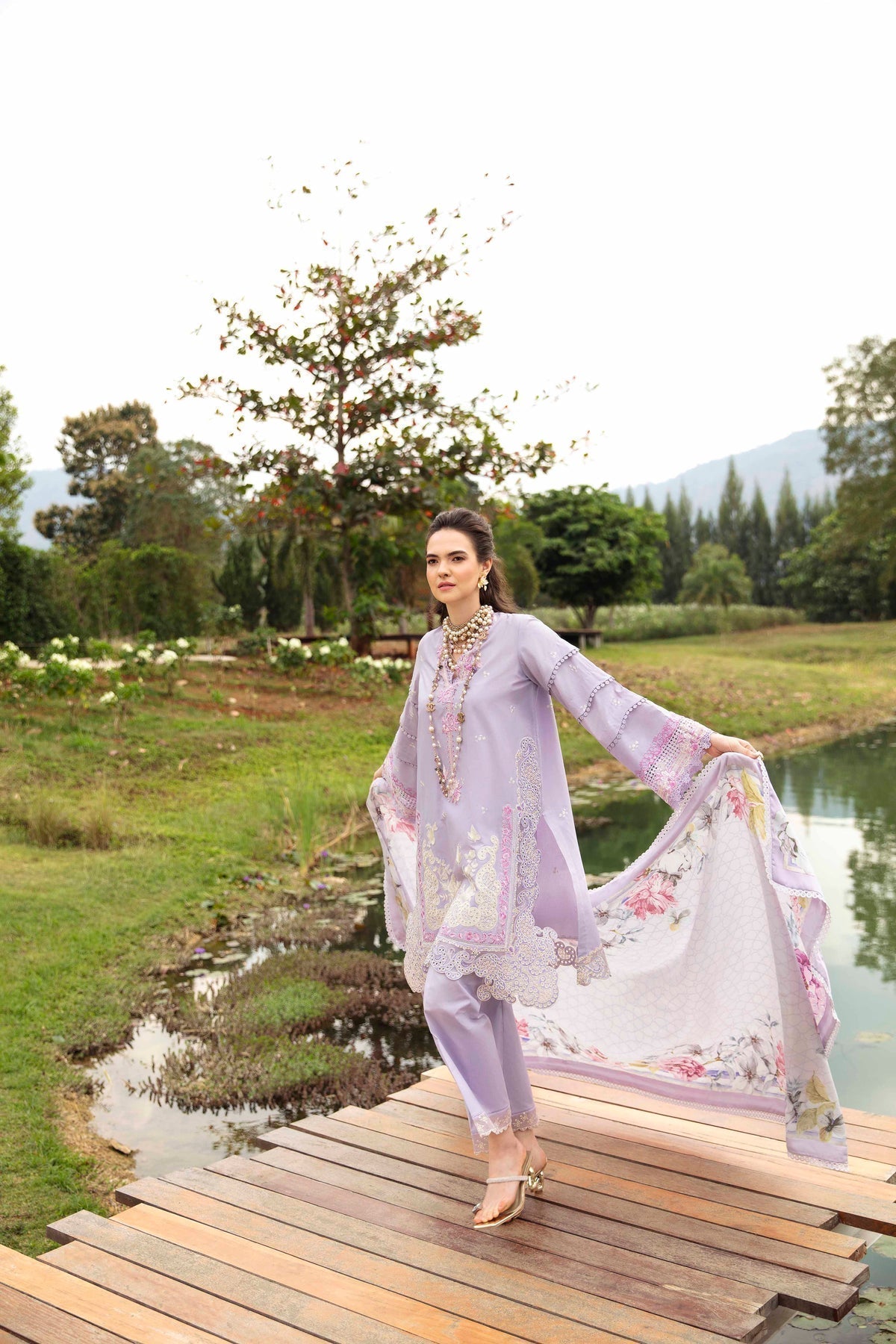 Sable Vogue | Luxury Lawn 24 | Aster -  Sable Vogue Luxury - Original Designer Dress - House of Maryam