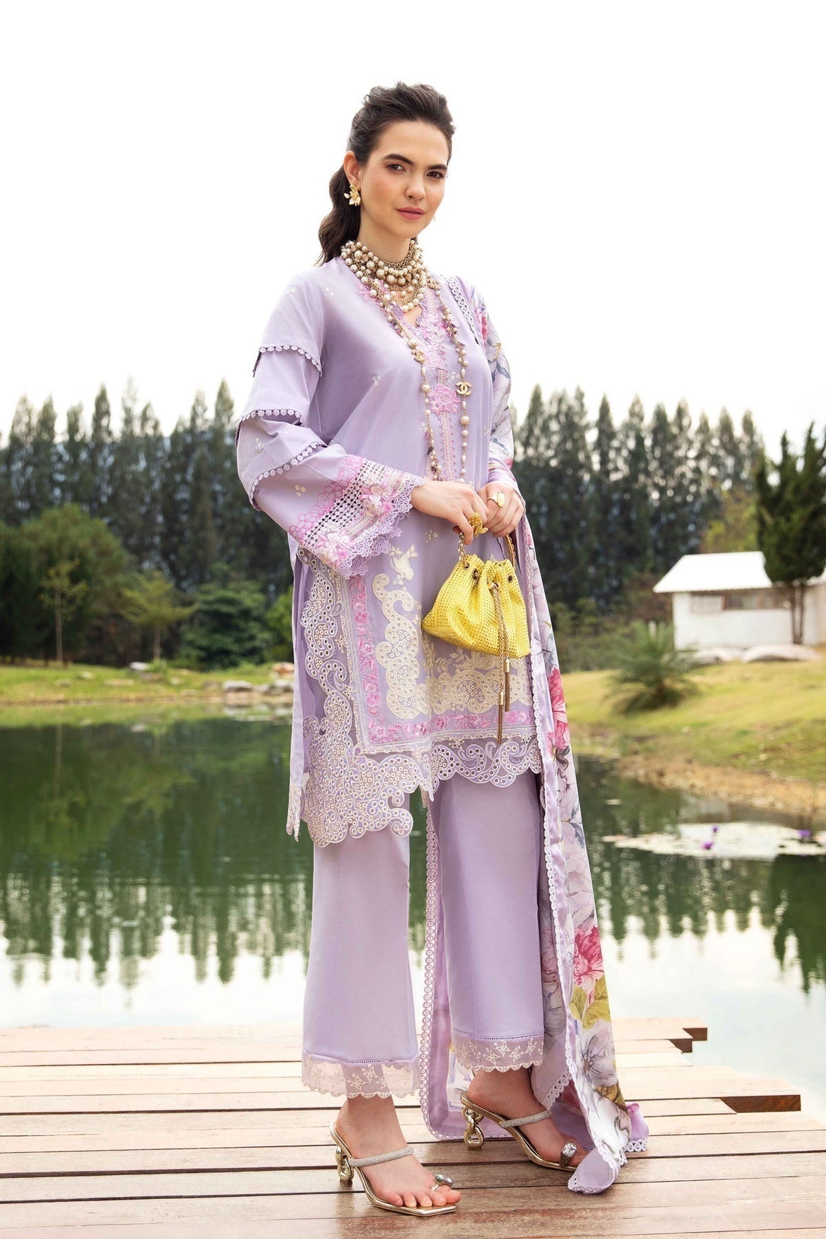 Sable Vogue | Luxury Lawn 24 | Aster -  Sable Vogue Luxury - Original Designer Dress - House of Maryam