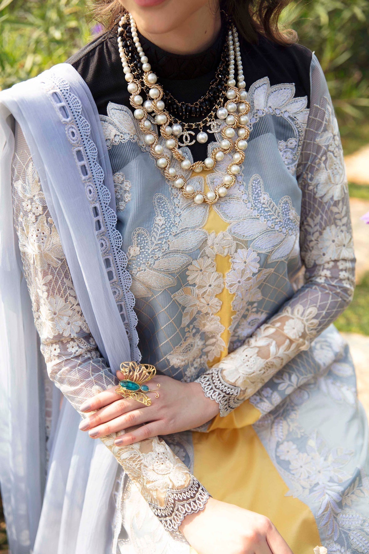 Sable Vogue | Luxury Lawn 24 | Leena -  Sable Vogue Luxury - Original Designer Dress - House of Maryam