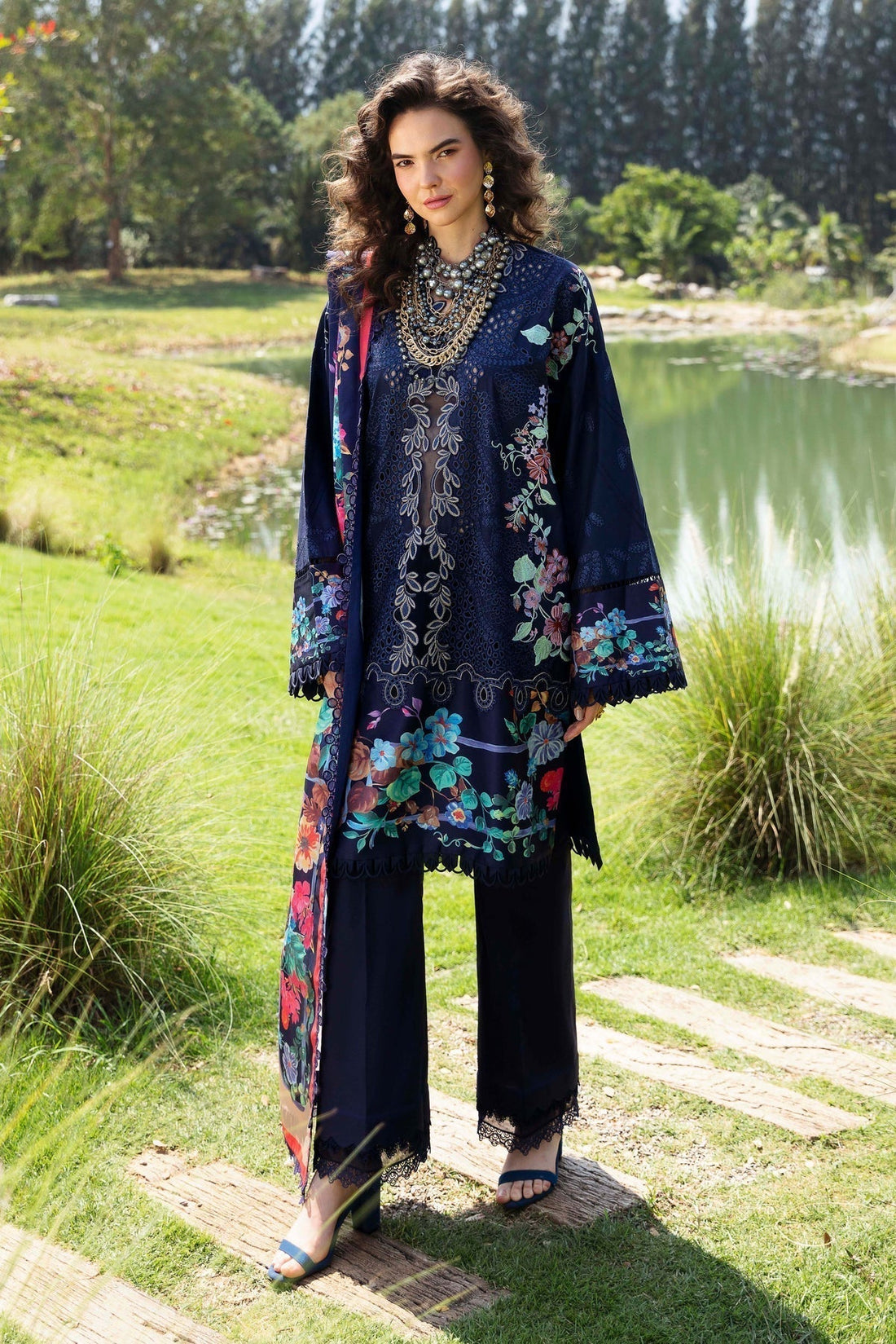 Sable Vogue | Luxury Lawn 24 | Blossom by Designer Sable Vogue - House of Maryam - Pakistani Designer Ethnic Wear in {{ shop.shopifyCountryName }}