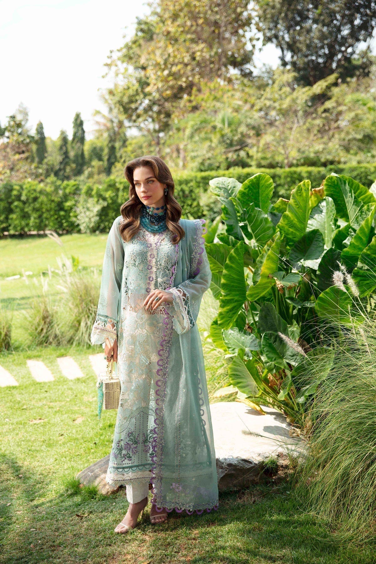 Sable Vogue | Luxury Lawn 24 | Afroz -  Sable Vogue Luxury - Original Designer Dress - House of Maryam