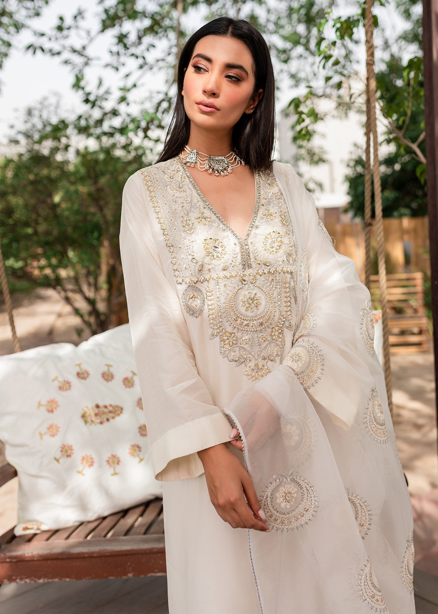 Sadaf Fawad Khan | Zinnia Festive Formals | Nysa by Designer Sadaf Fawad Khan - House of Maryam - Pakistani Designer Ethnic Wear in {{ shop.shopifyCountryName }}