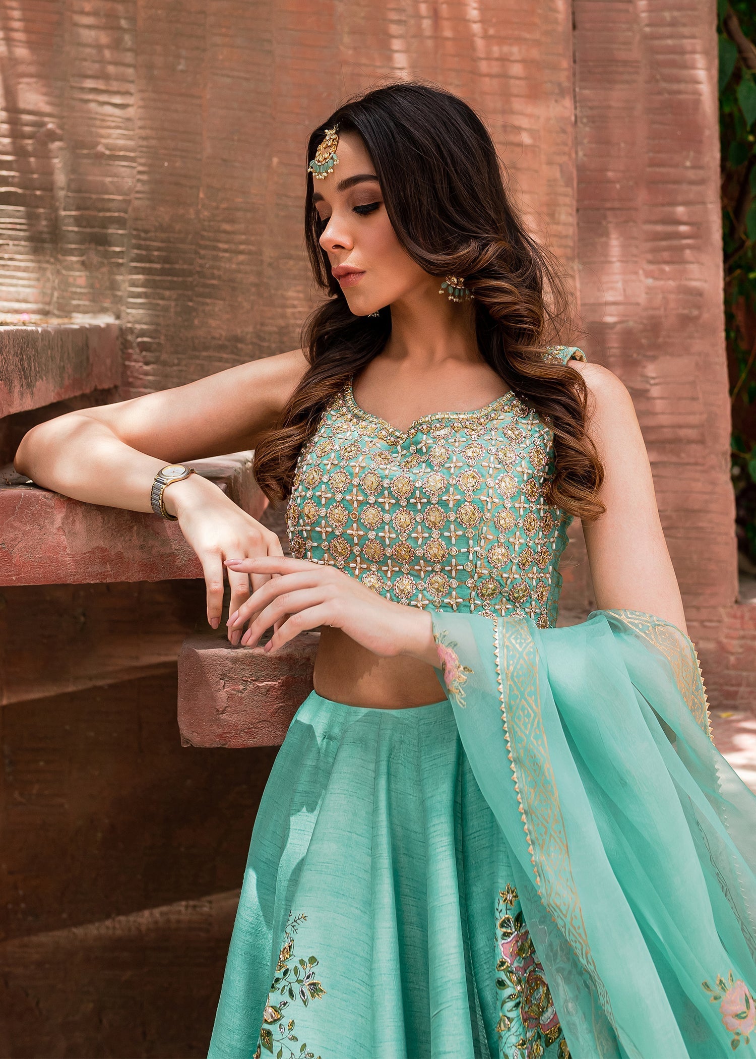 Sadaf Fawad Khan | Zinnia Festive Formals | Firuzeh by Designer Sadaf Fawad Khan - House of Maryam - Pakistani Designer Ethnic Wear in {{ shop.shopifyCountryName }}