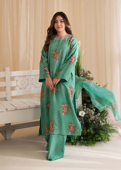 Sadaf Fawad Khan | Lyla Festive Pret | Dorothy Turquoise -  Sadaf Fawad Khan Formal - Original Designer Dress - House of Maryam