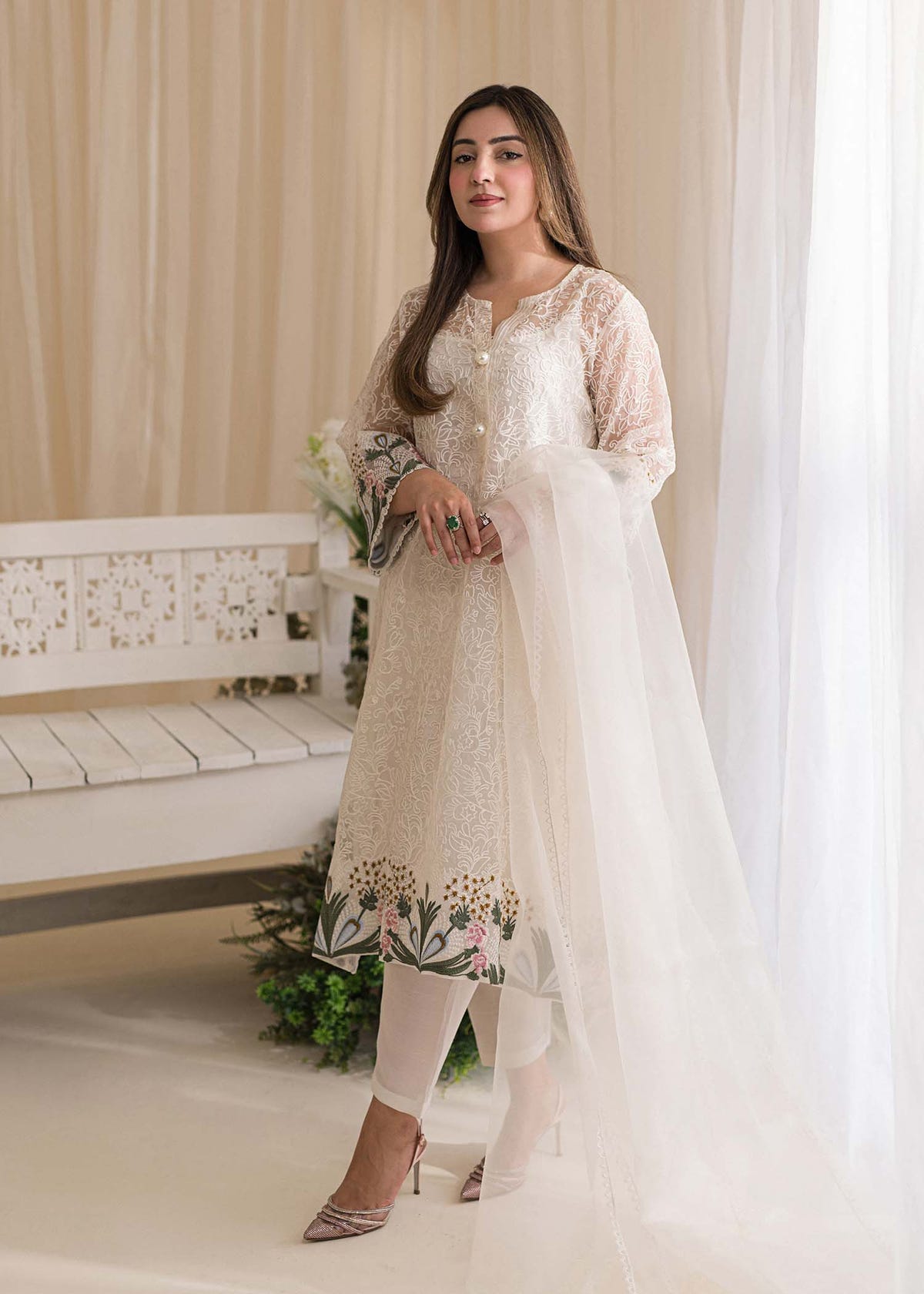 Sadaf Fawad Khan | Lyla Festive Pret | Plumeria -  Sadaf Fawad Khan Formal - Original Designer Dress - House of Maryam
