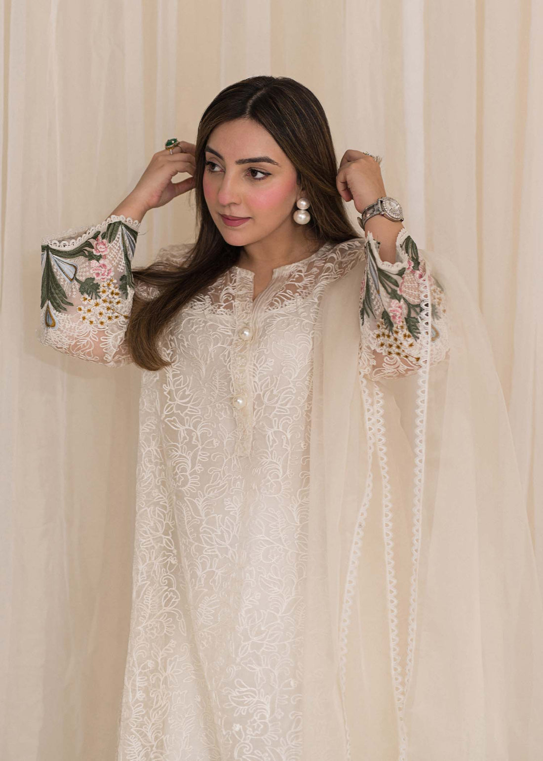 Sadaf Fawad Khan | Lyla Festive Pret | Plumeria by Designer Sadaf Fawad Khan - House of Maryam - Pakistani Designer Ethnic Wear in {{ shop.shopifyCountryName }}