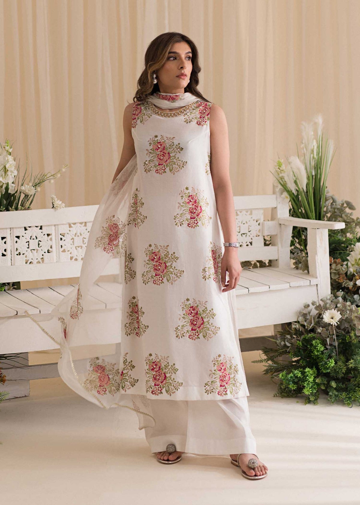 Sadaf Fawad Khan | Lyla Festive Pret | Tea Rose -  Sadaf Fawad Khan Formal - Original Designer Dress - House of Maryam