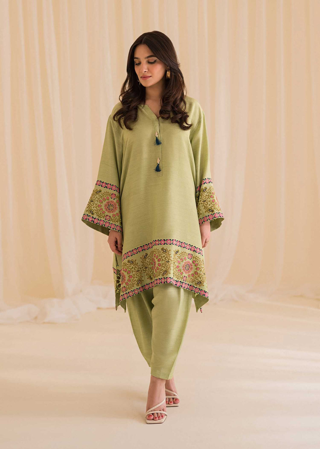 Sadaf Fawad Khan | Lyla Festive Pret | Moss by Designer Sadaf Fawad Khan - House of Maryam - Pakistani Designer Ethnic Wear in {{ shop.shopifyCountryName }}