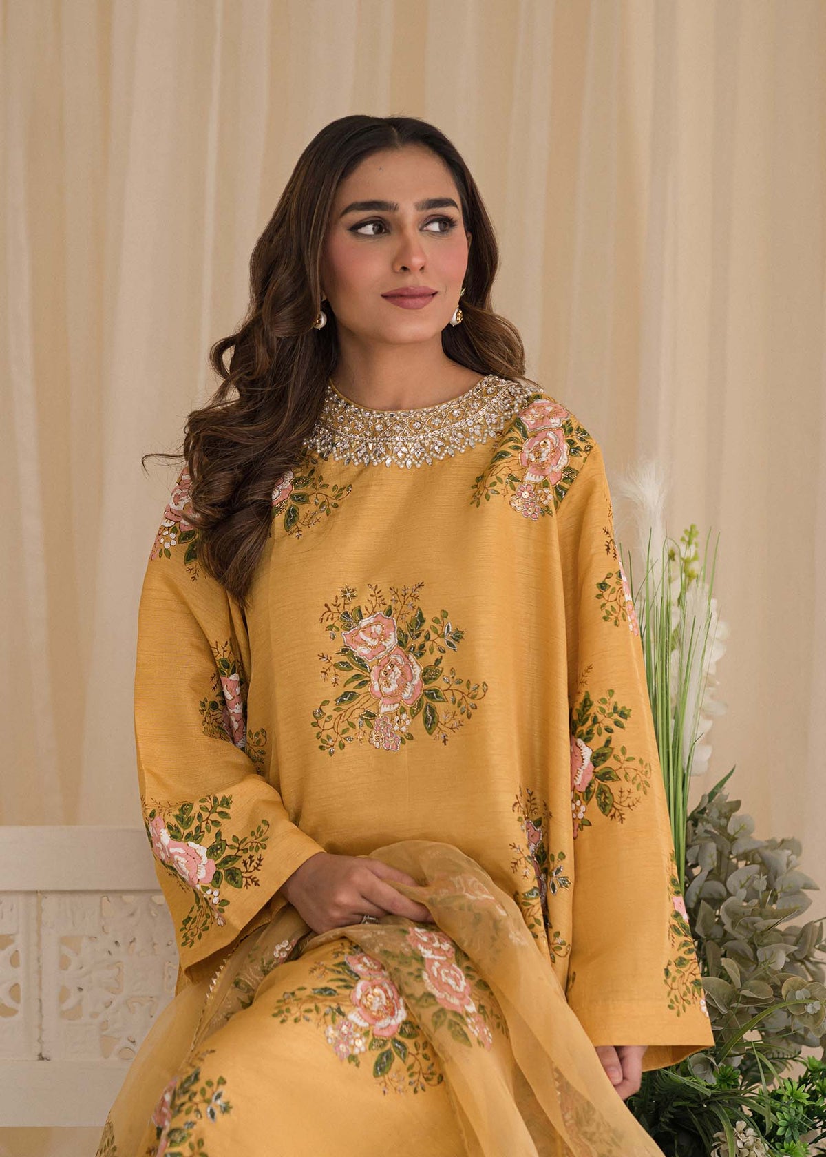 Sadaf Fawad Khan | Lyla Festive Pret | Lemon Zest -  Sadaf Fawad Khan Formal - Original Designer Dress - House of Maryam