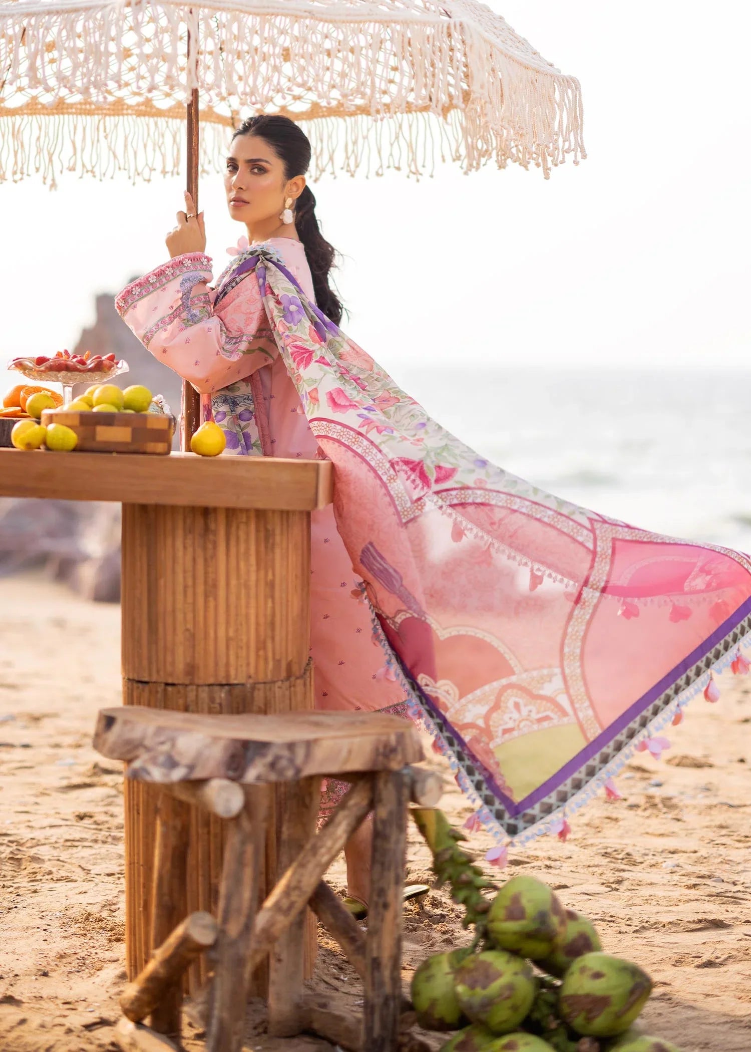 Sadaf Fawad Khan | Siraa Luxury Lawn 24| Eira (A) by Designer Sadaf Fawad Khan - House of Maryam - Pakistani Designer Ethnic Wear in {{ shop.shopifyCountryName }}