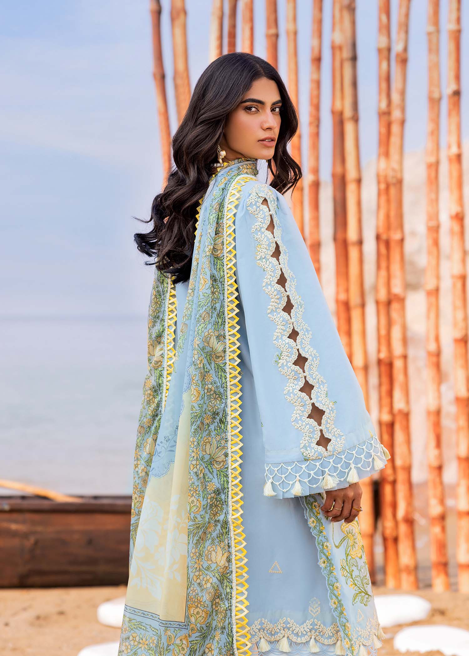 Sadaf Fawad Khan | Siraa Luxury Lawn 24| Amani (B) by Designer Sadaf Fawad Khan - House of Maryam - Pakistani Designer Ethnic Wear in {{ shop.shopifyCountryName }}