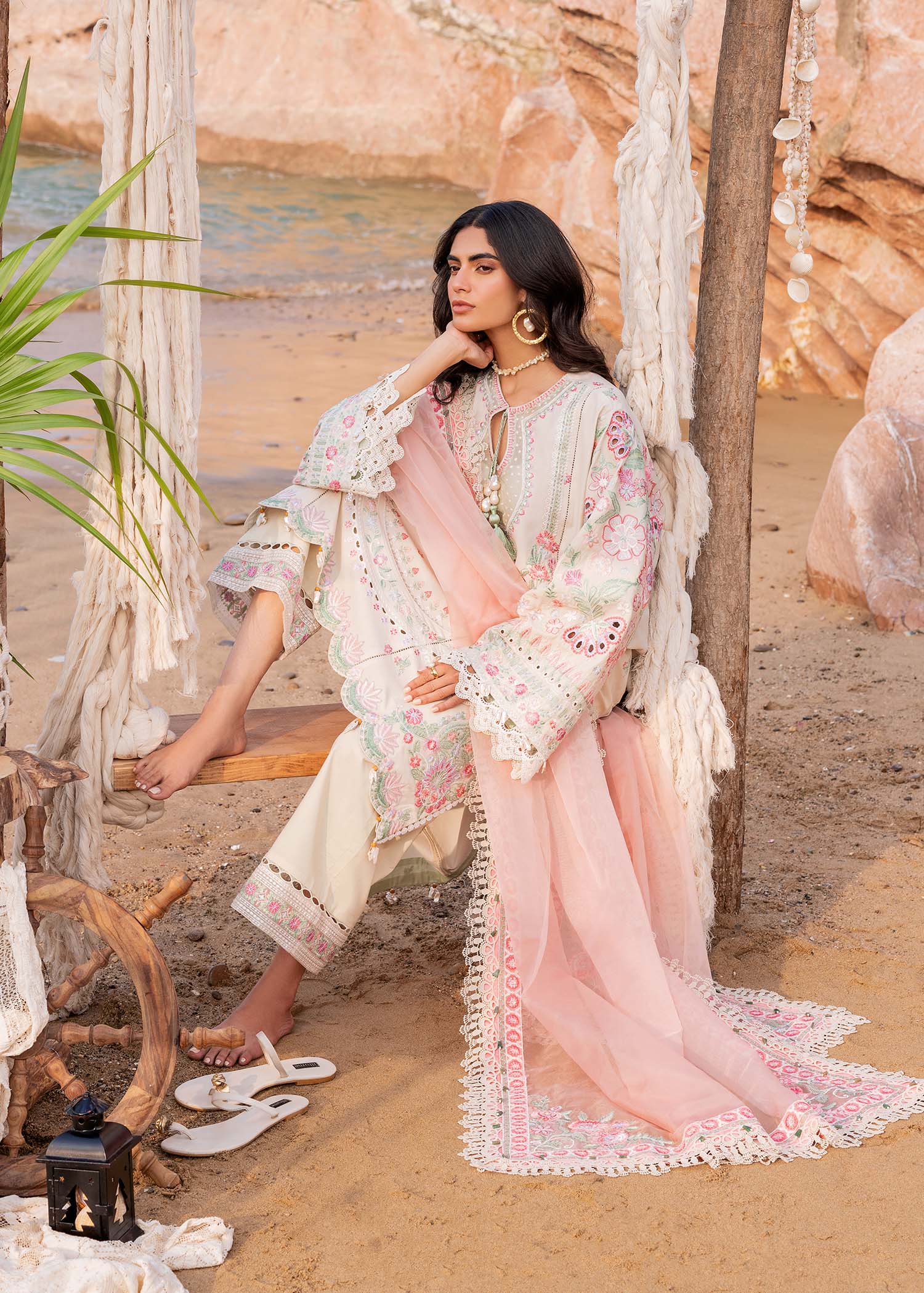 Sadaf Fawad Khan | Siraa Luxury Lawn 24| Calah (B) by Designer Sadaf Fawad Khan - House of Maryam - Pakistani Designer Ethnic Wear in {{ shop.shopifyCountryName }}