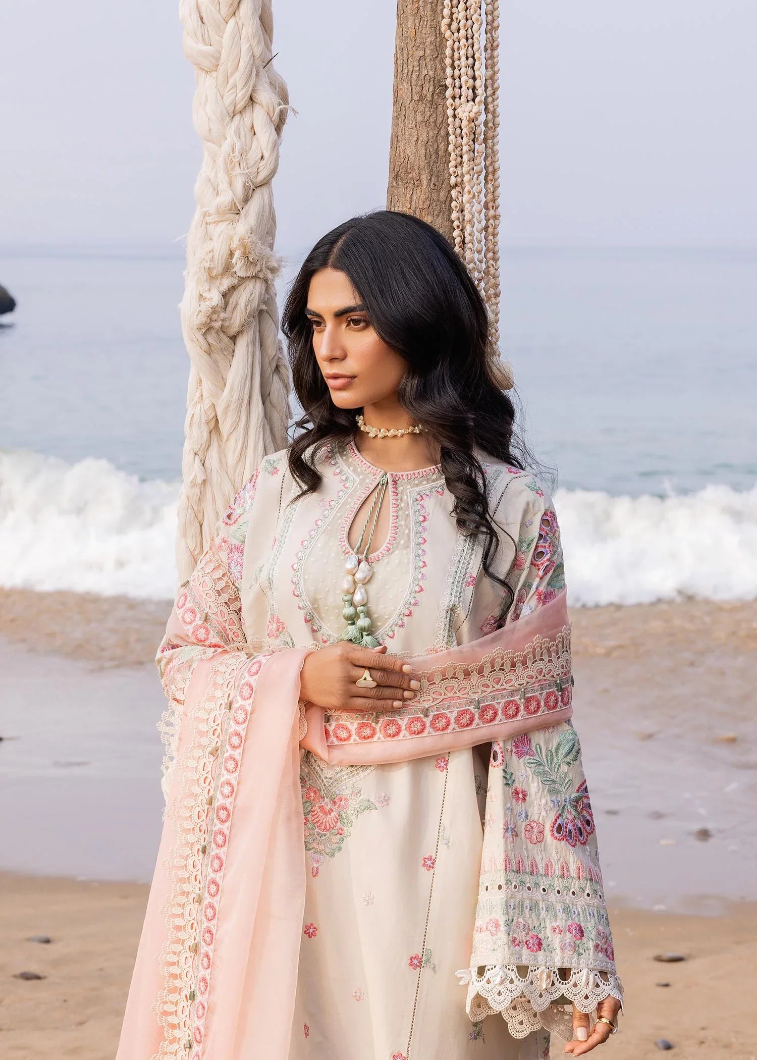 Sadaf Fawad Khan | Siraa Luxury Lawn 24| Calah (B) by Designer Sadaf Fawad Khan - House of Maryam - Pakistani Designer Ethnic Wear in {{ shop.shopifyCountryName }}