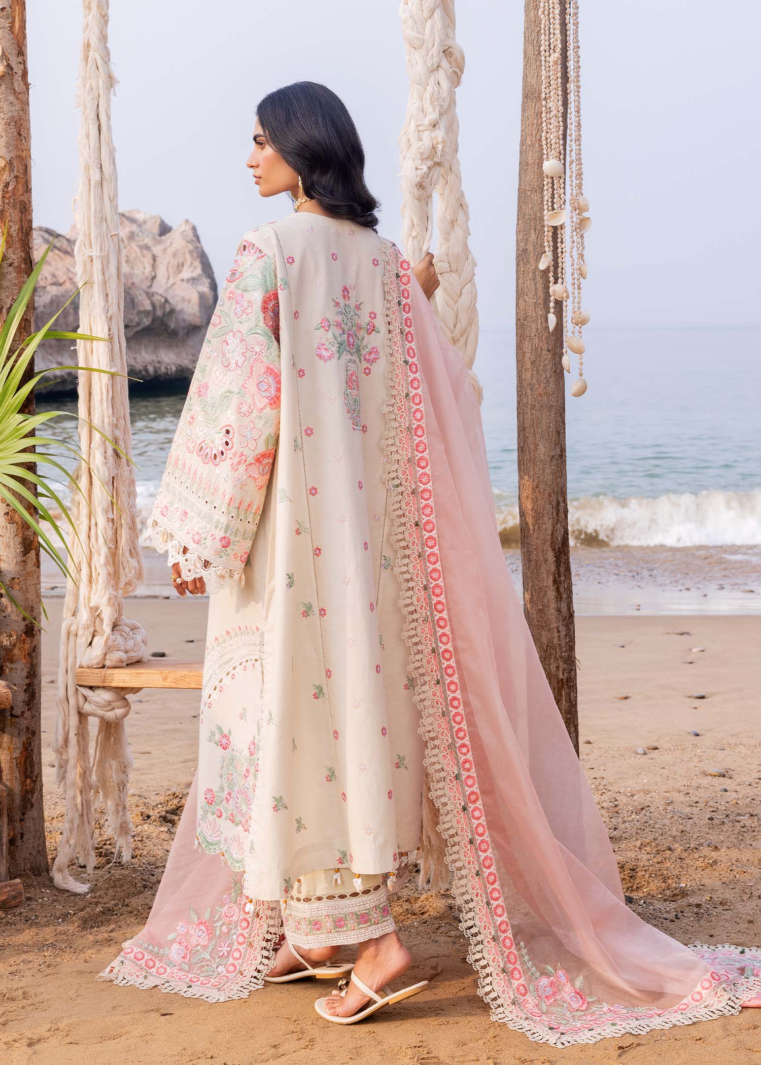 Sadaf Fawad Khan | Siraa Luxury Lawn 24| Calah (B) by Designer Sadaf Fawad Khan - House of Maryam - Pakistani Designer Ethnic Wear in {{ shop.shopifyCountryName }}