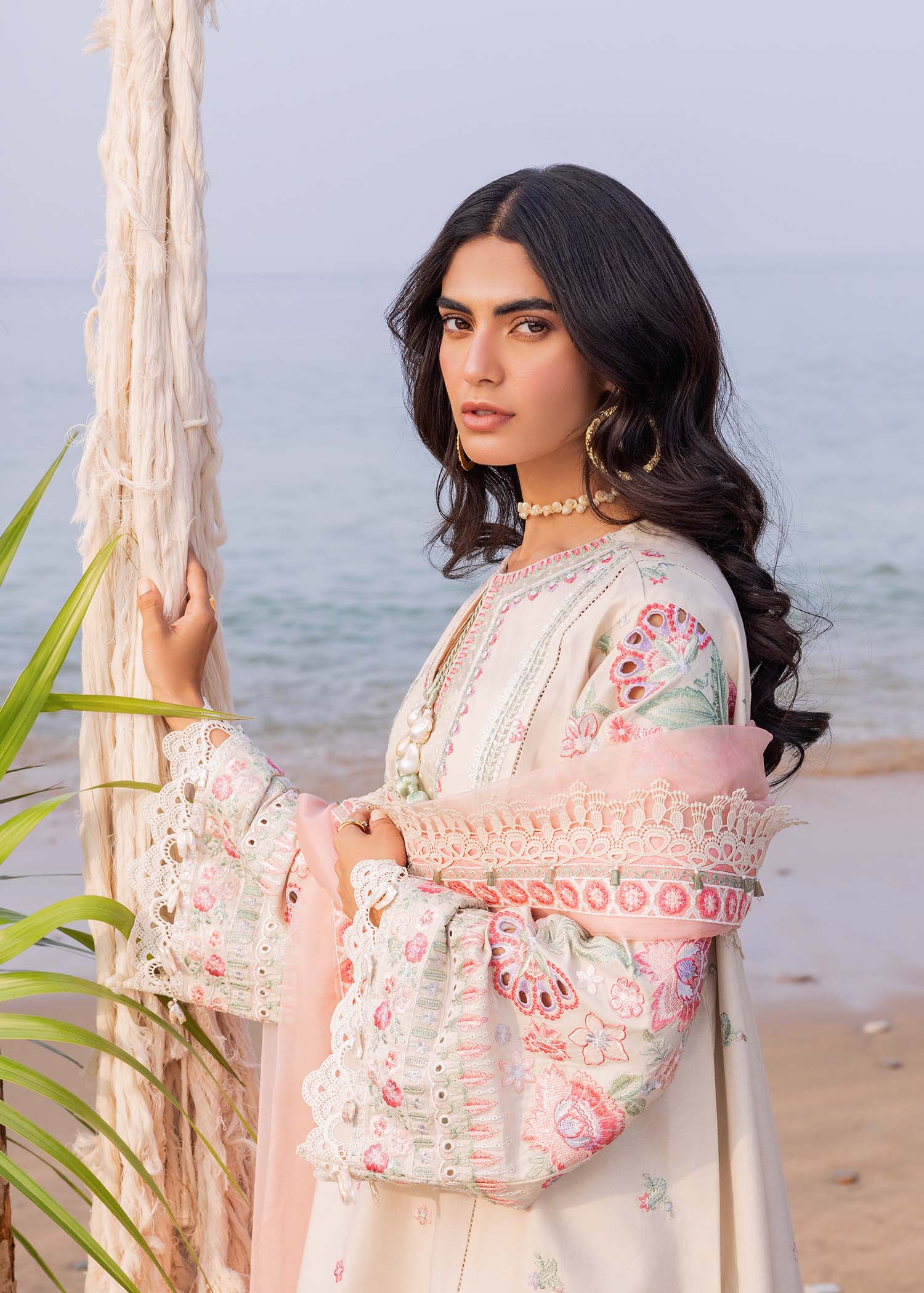 Sadaf Fawad Khan | Siraa Luxury Lawn 24| Calah (B) by Designer Sadaf Fawad Khan - House of Maryam - Pakistani Designer Ethnic Wear in {{ shop.shopifyCountryName }}