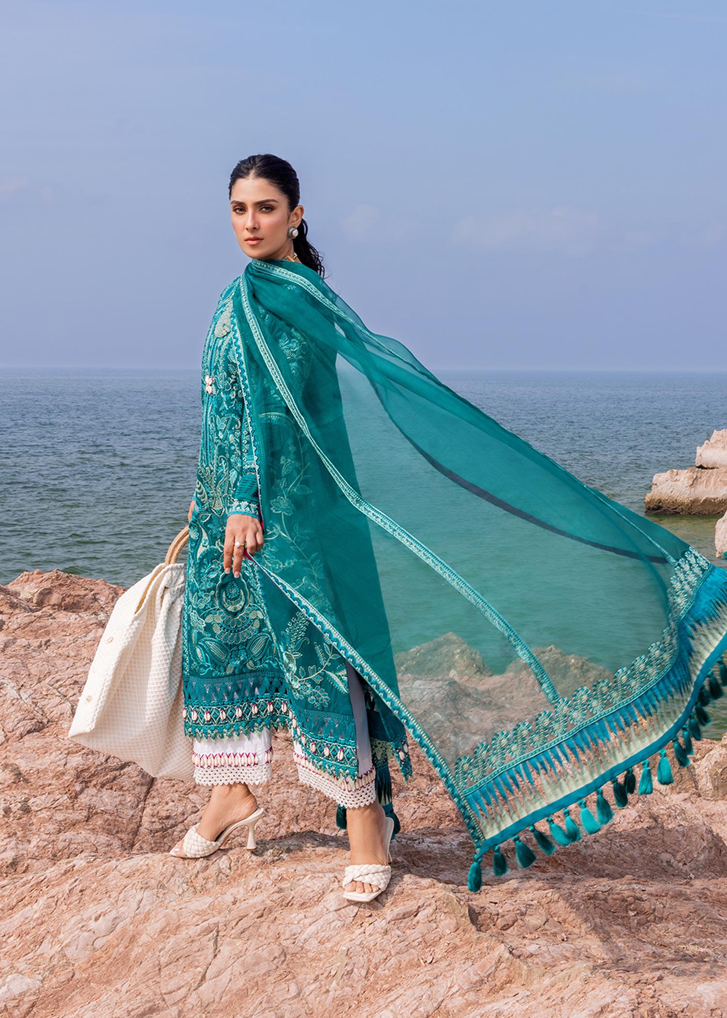 Sadaf Fawad Khan | Siraa Luxury Lawn 24| Elaheh (A) by Designer Sadaf Fawad Khan - House of Maryam - Pakistani Designer Ethnic Wear in {{ shop.shopifyCountryName }}