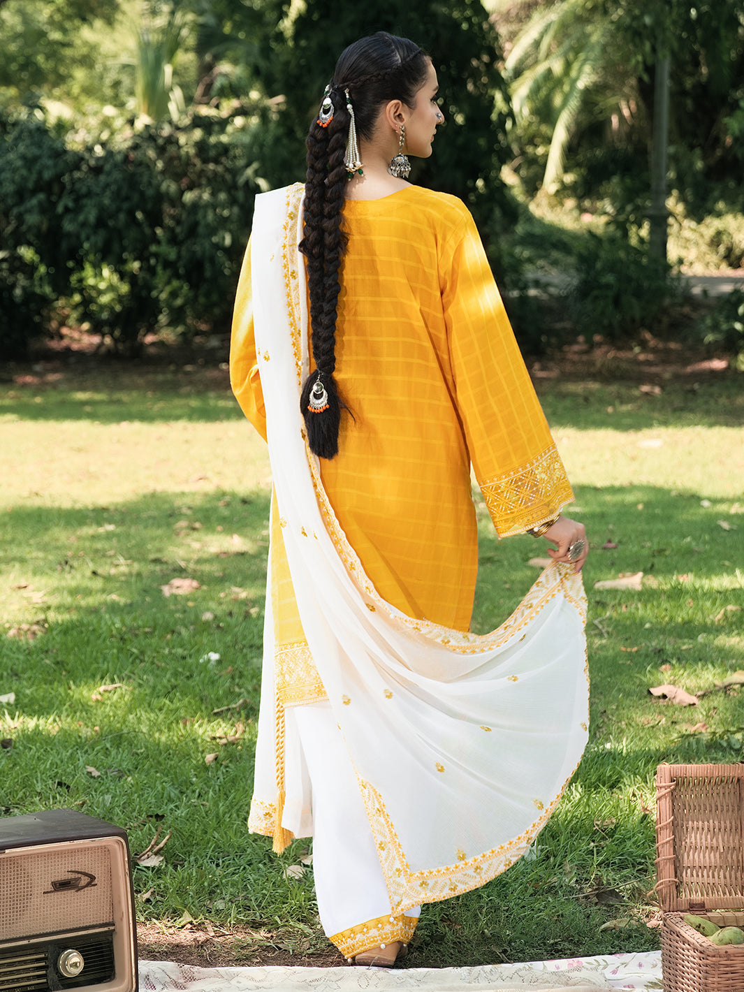 Hemstitch | The Garden Lawn | Saffron Petal-2
