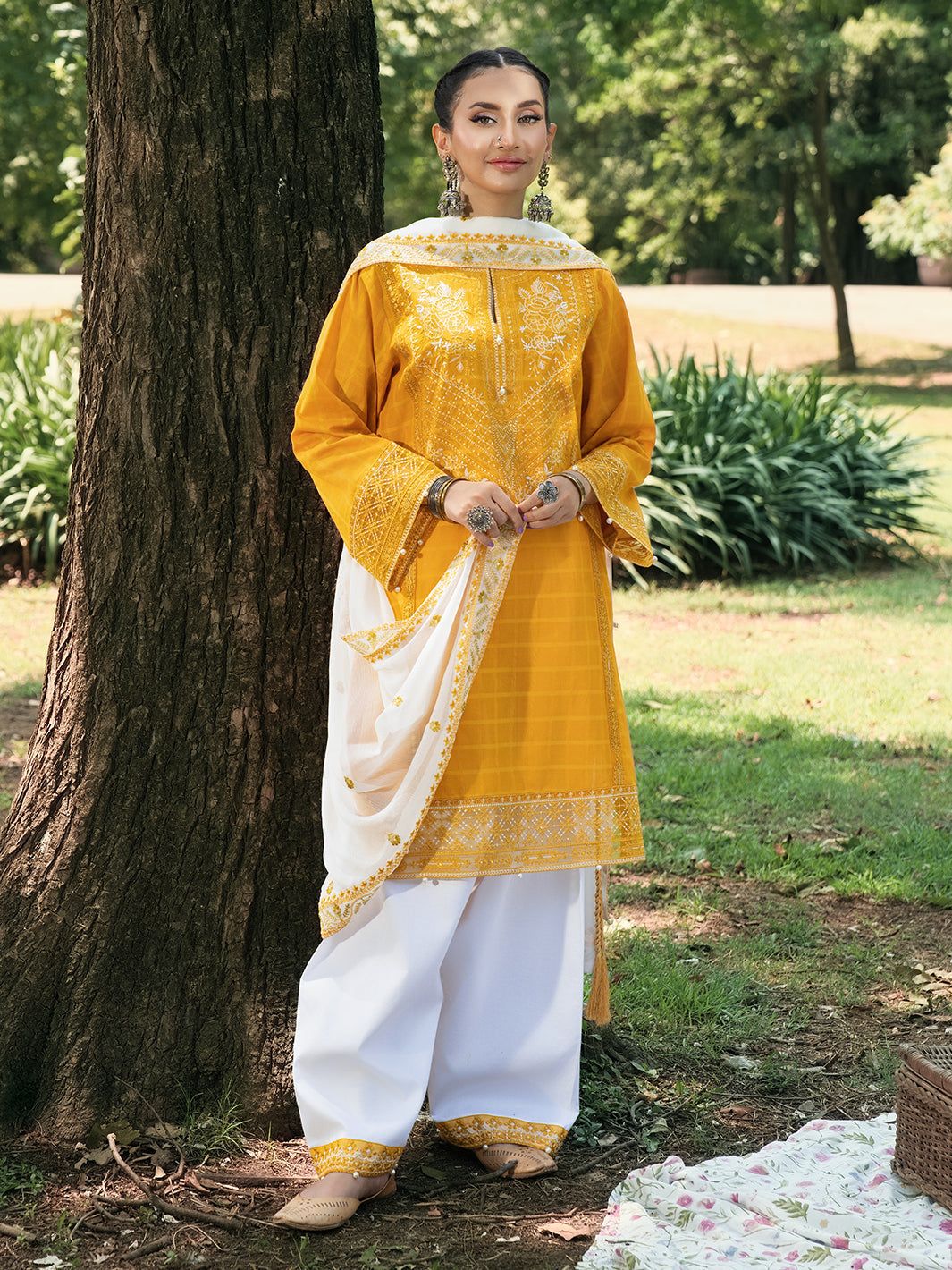 Hemstitch | The Garden Lawn | Saffron Petal