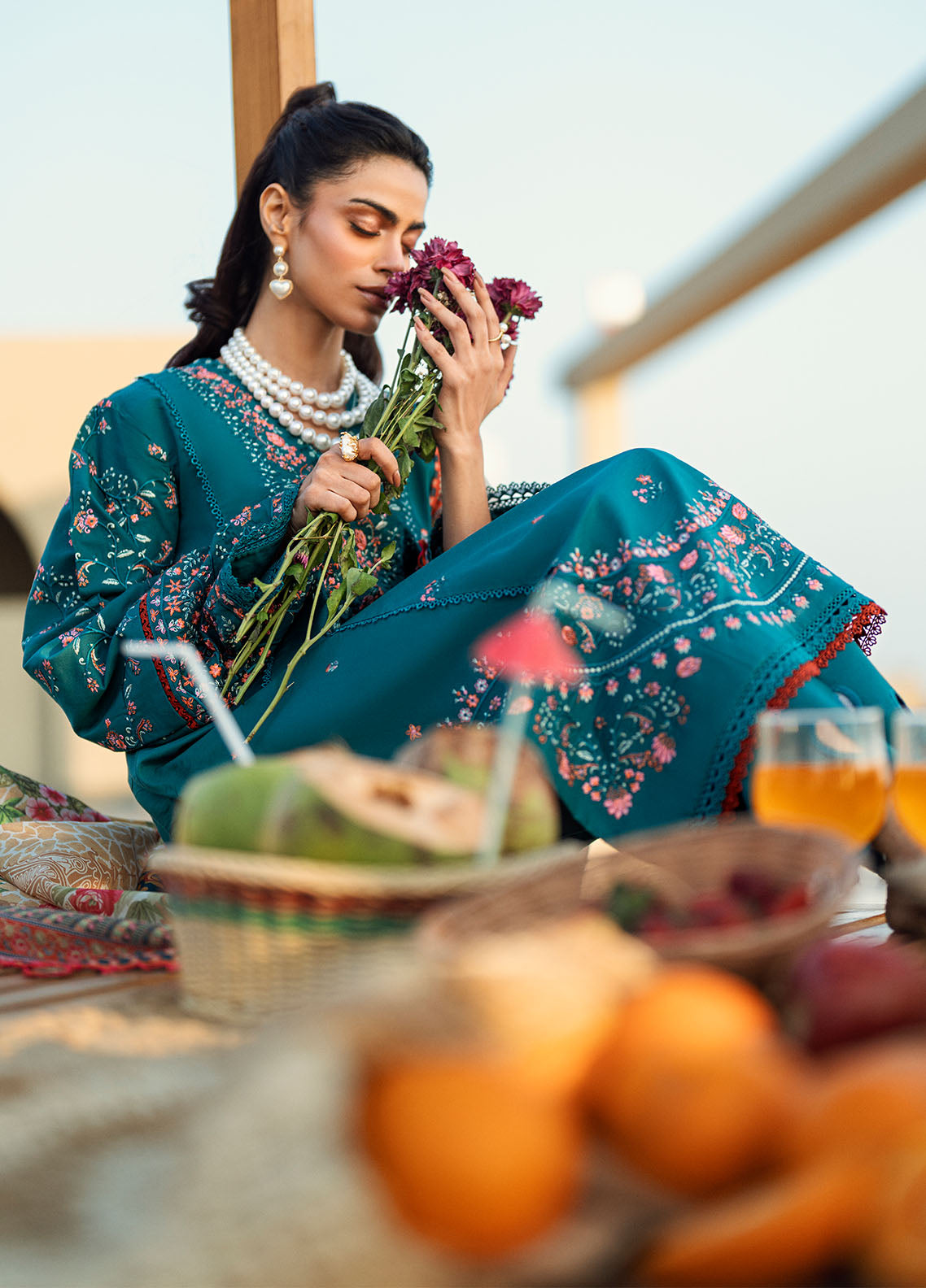 Sahane | Yaariyan Lawn Edit 25 | CT -20007 ORSA - Yaariyan -  Sahane Ladies Clothes - Original Designer Dress - House of Maryam
