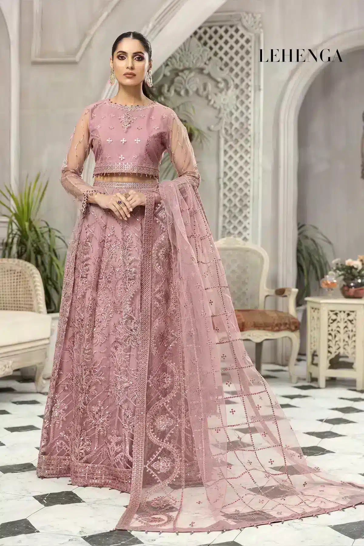 Alizeh | Embroidered Chiffon | Mahpera -  Alizeh Formal - Original Designer Dress - House of Maryam