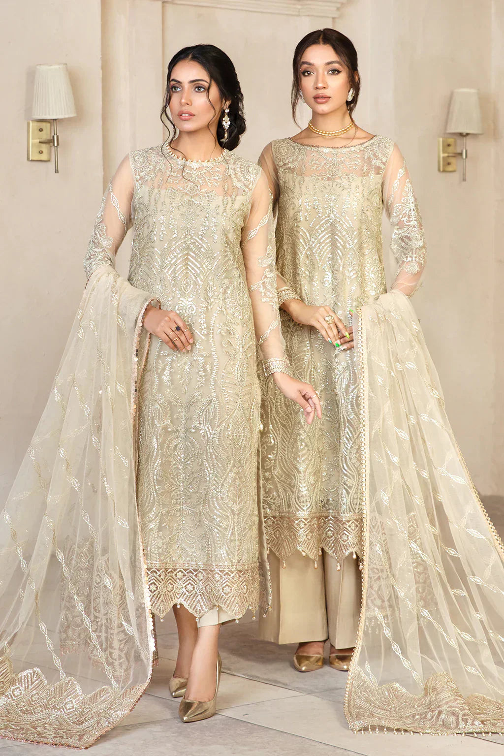 Zarif | Gulzaar Festive Chiffon 22 | Daisy by Designer Zarif - House of Maryam - Pakistani Designer Ethnic Wear in {{ shop.shopifyCountryName }}