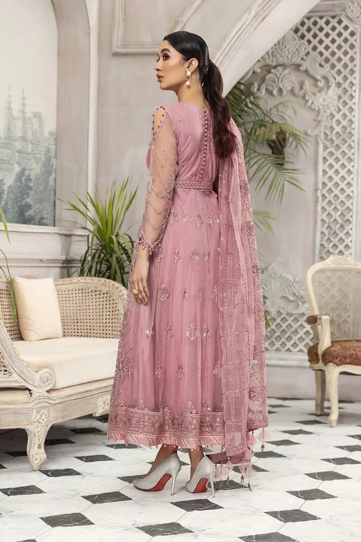 Alizeh | Embroidered Chiffon | Mahpera -  Alizeh Formal - Original Designer Dress - House of Maryam