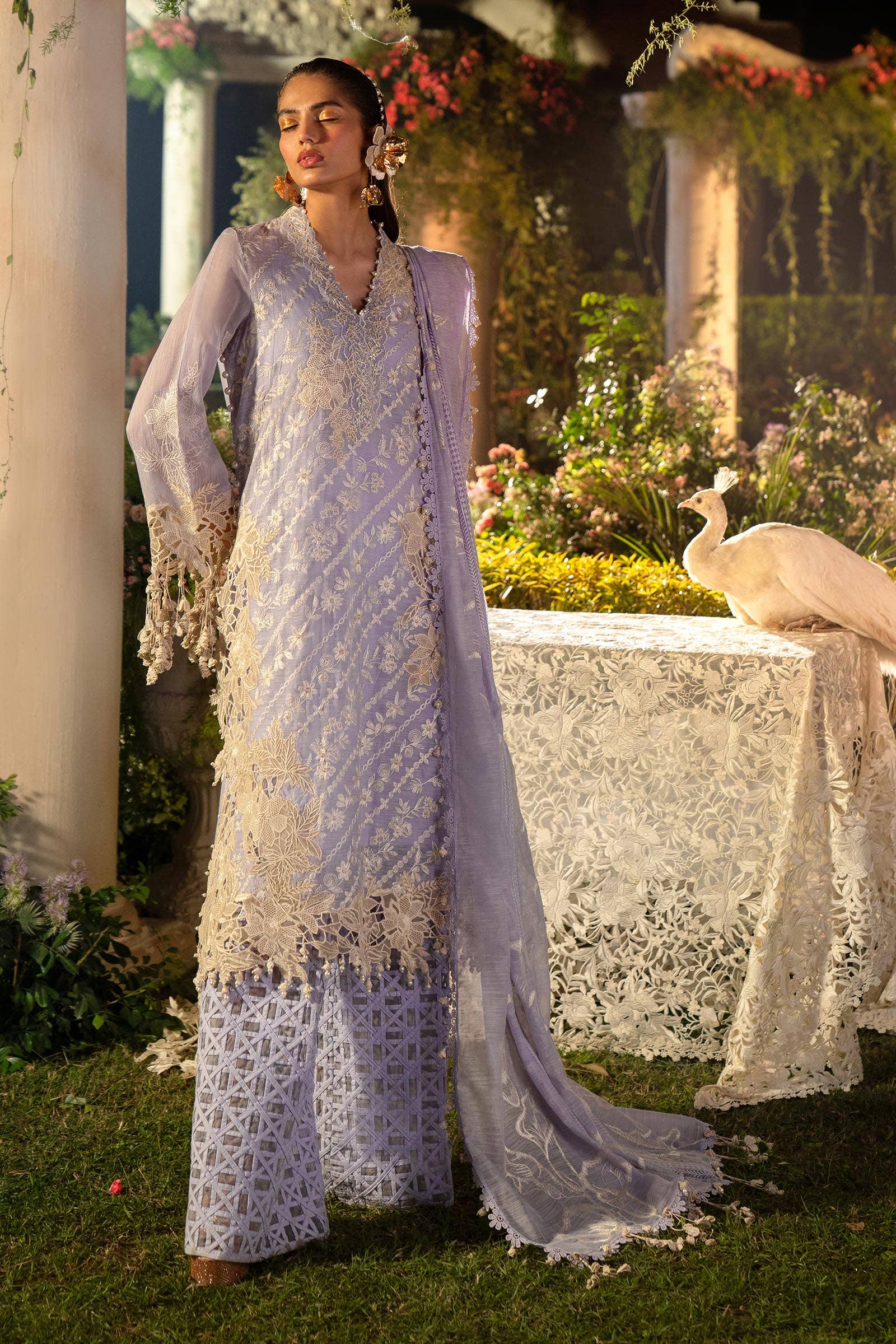 Sana Safinaz | Luxury Collection 24 | L241-010B-3CV by Designer Sana Safinaz - House of Maryam - Pakistani Designer Ethnic Wear in {{ shop.shopifyCountryName }}