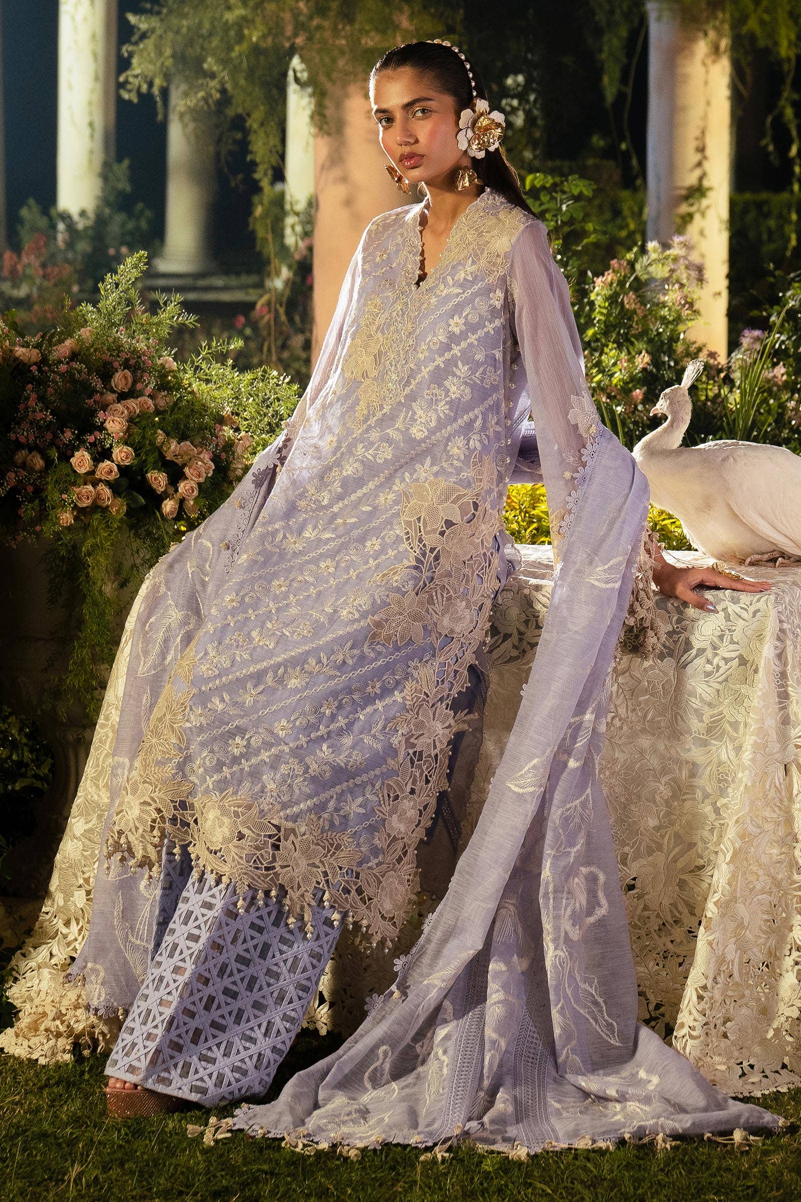Sana Safinaz | Luxury Collection 24 | L241-010B-3CV by Designer Sana Safinaz - House of Maryam - Pakistani Designer Ethnic Wear in {{ shop.shopifyCountryName }}