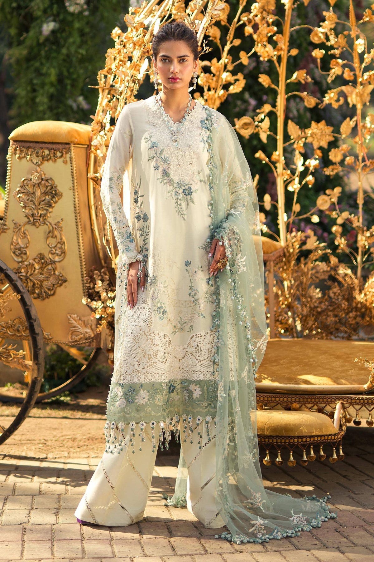 Sana Safinaz | Luxury Collection 24 | L241-003A-3CT -  Sana Safinaz Luxury - Original Designer Dress - House of Maryam