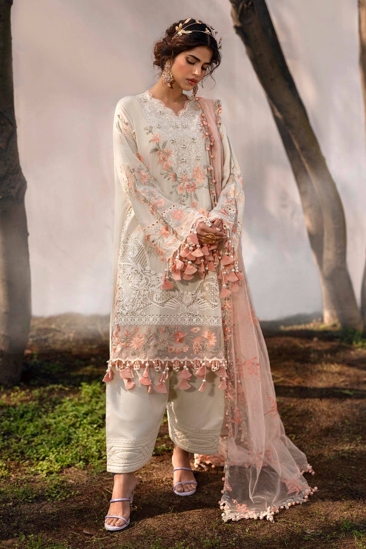 Sana Safinaz | Luxury Collection 24 | L241-003B-3CT -  Sana Safinaz Luxury - Original Designer Dress - House of Maryam