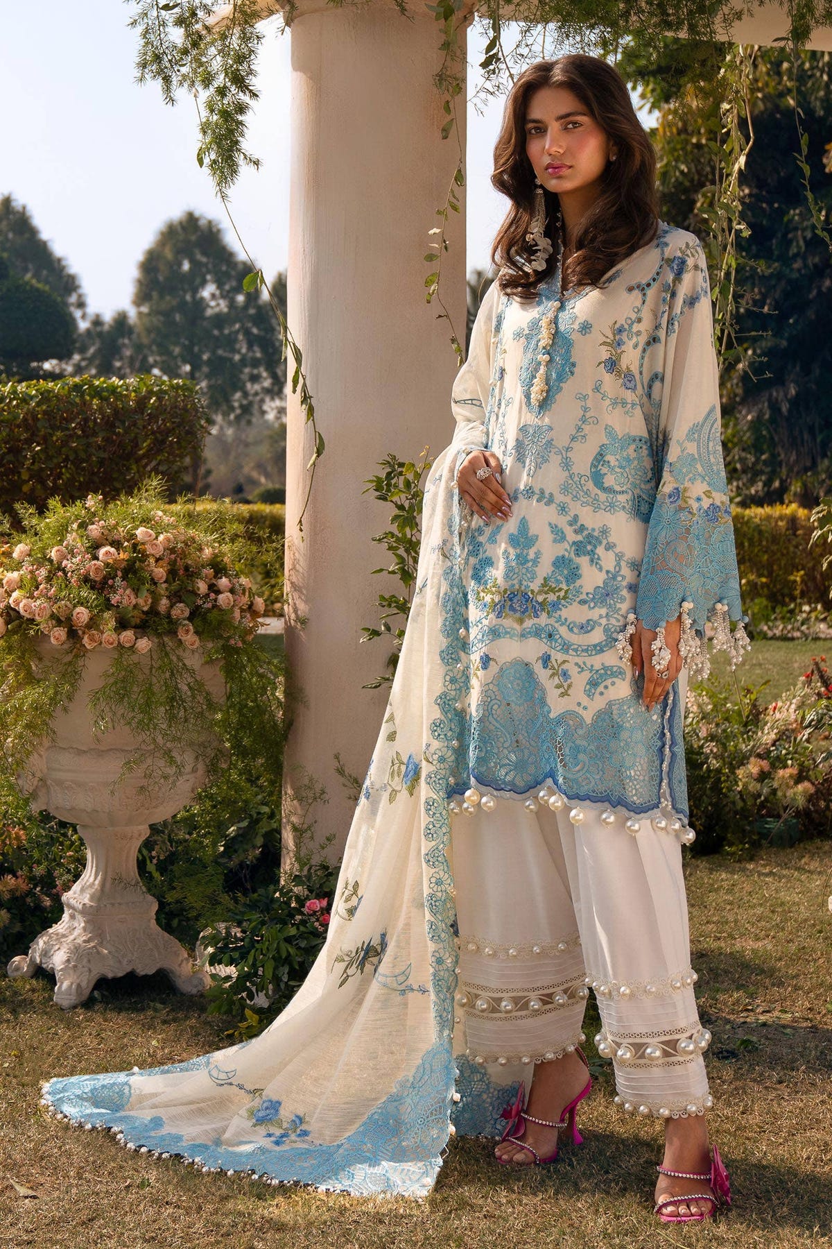 Sana Safinaz | Luxury Collection 24 | L241-004A-3CV -  Sana Safinaz Luxury - Original Designer Dress - House of Maryam